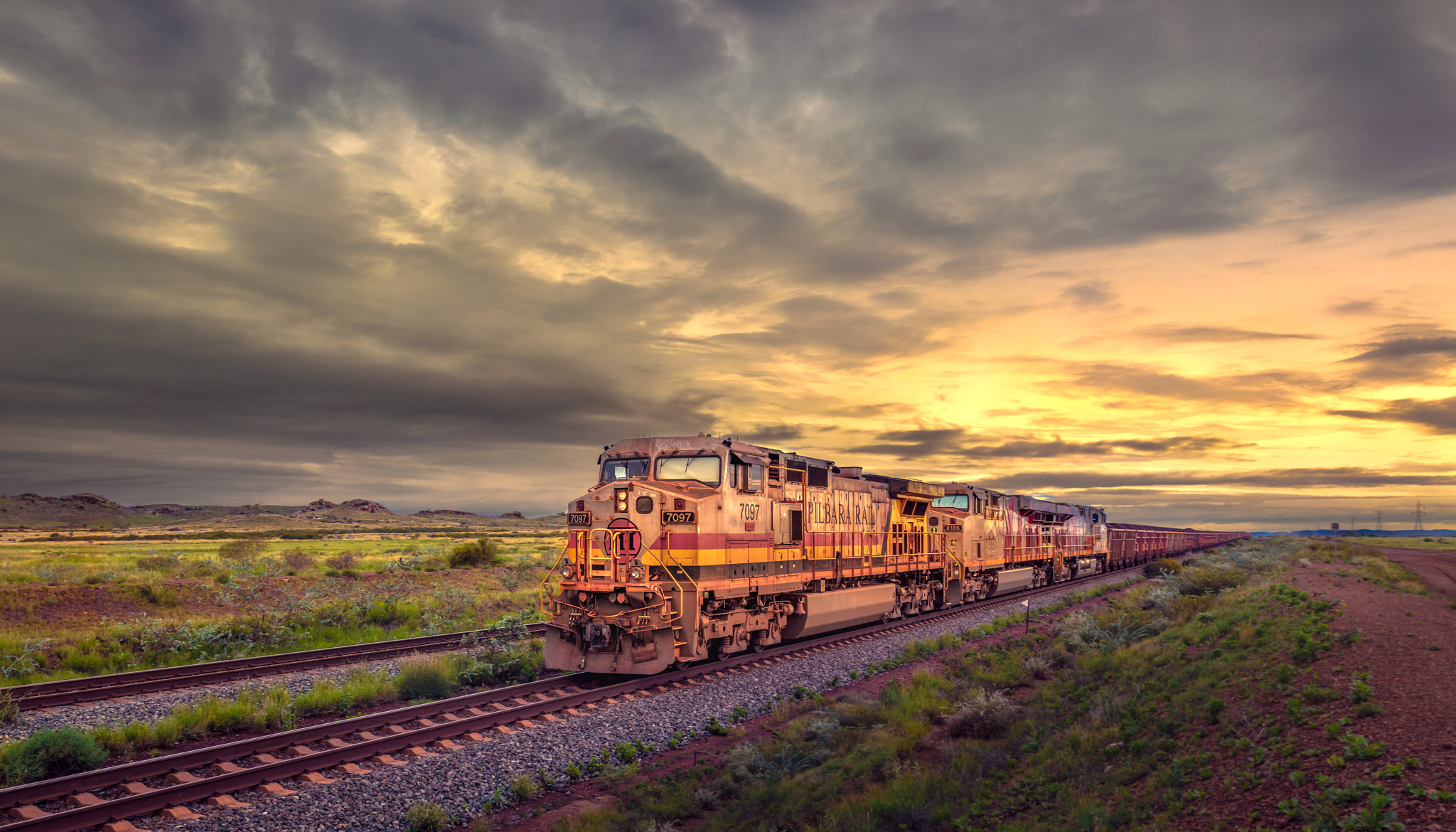 Canon EF 24-70mm F2.8L II USM sample photo. Iron ore train western australia photography