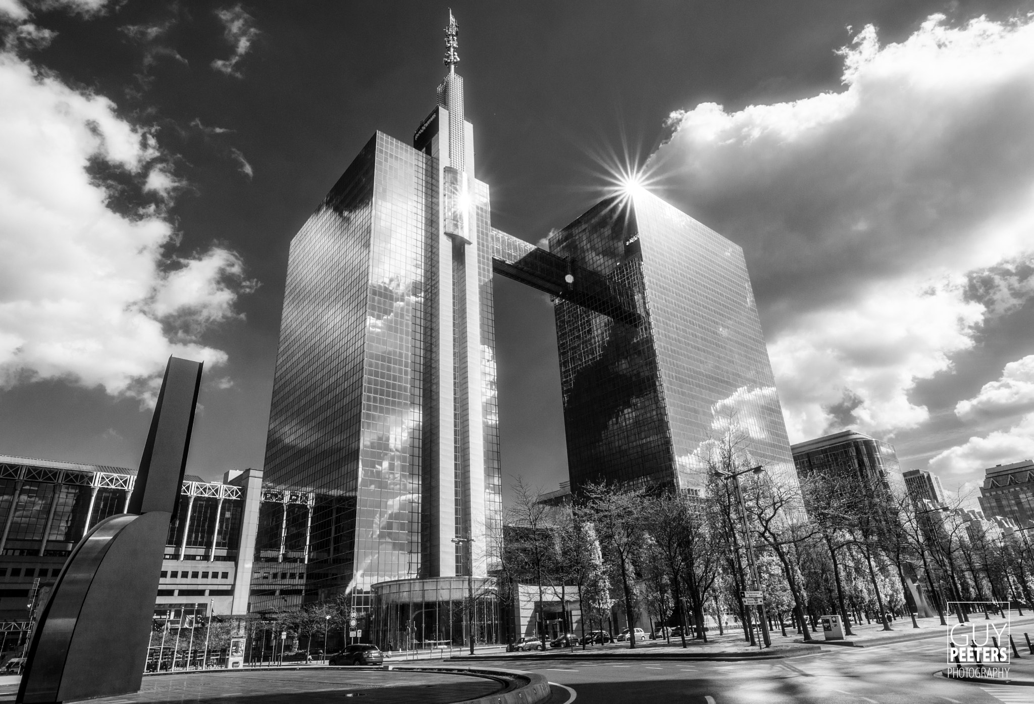 Nikon D7100 sample photo. Belgacom tower brussels photography