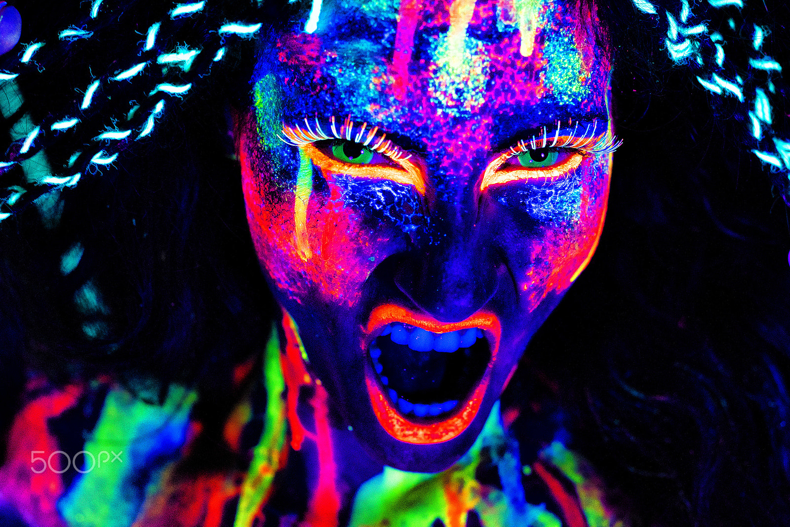 Sony a7R II + Canon EF 50mm F1.8 II sample photo. Uv body painting photography