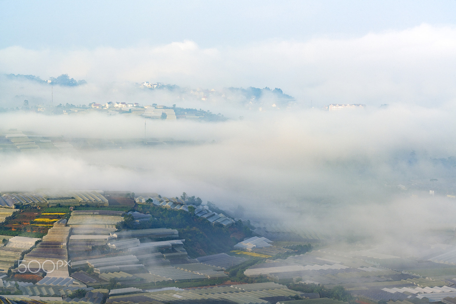 Sony a7R II sample photo. City in the fog photography