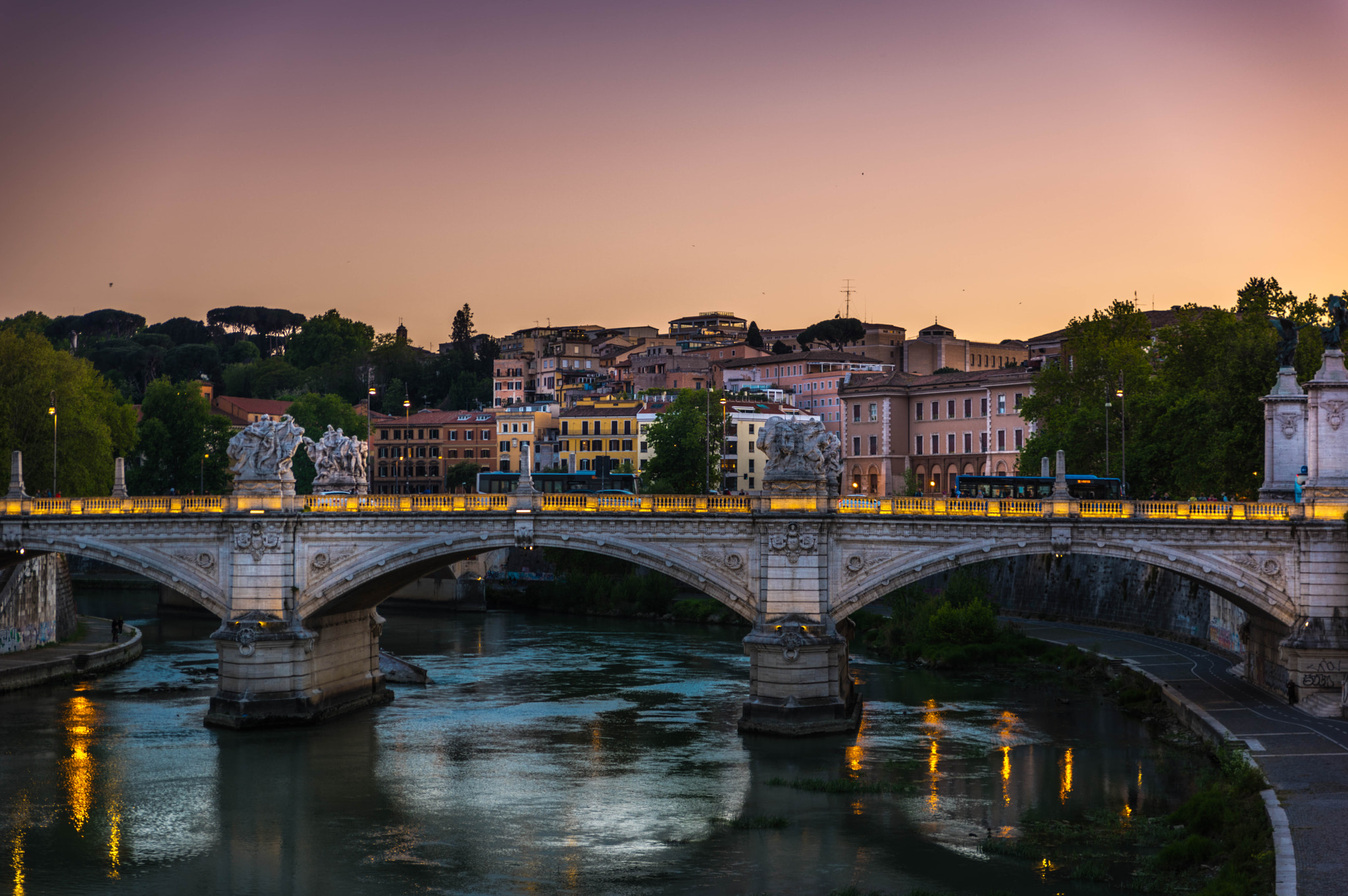 Nikon D810 sample photo. Sunset in roma photography