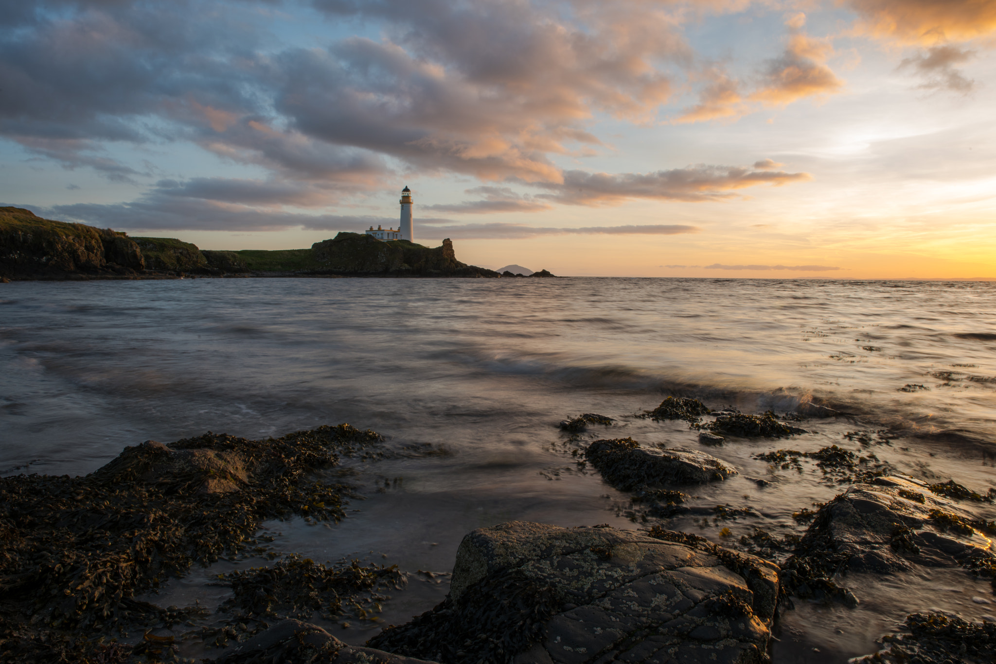 Nikon D810 + Tamron SP 24-70mm F2.8 Di VC USD sample photo. Turnberry lighthouse sunset photography