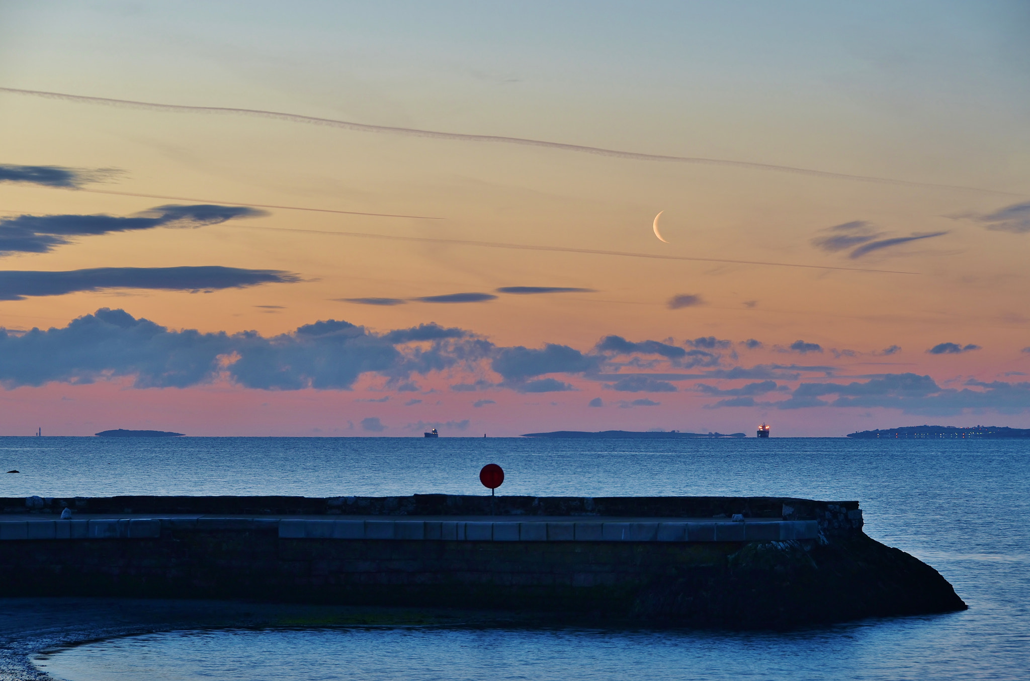Nikon D5500 sample photo. Moon and sun rise together photography