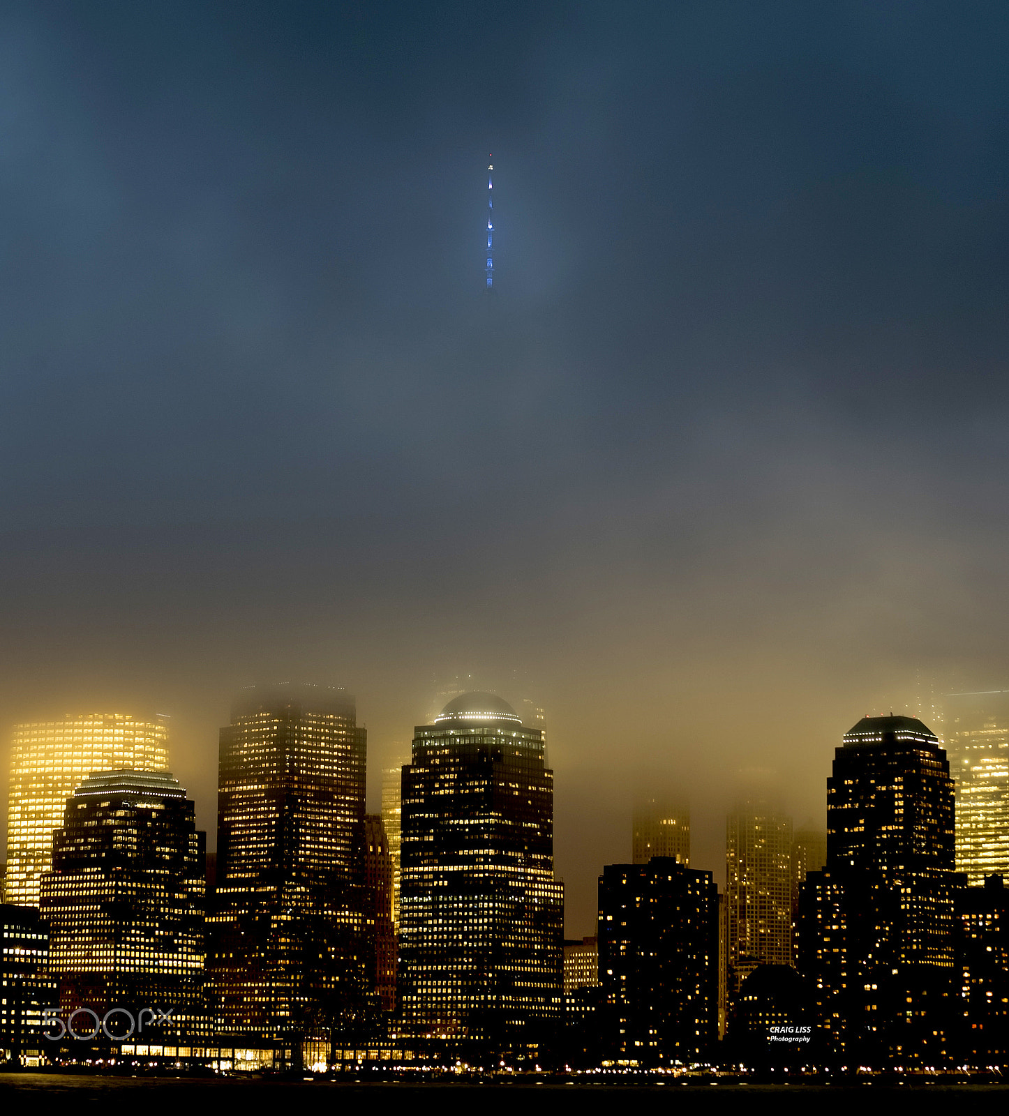 Nikon D810 sample photo. World trade center hidden in the clouds photography