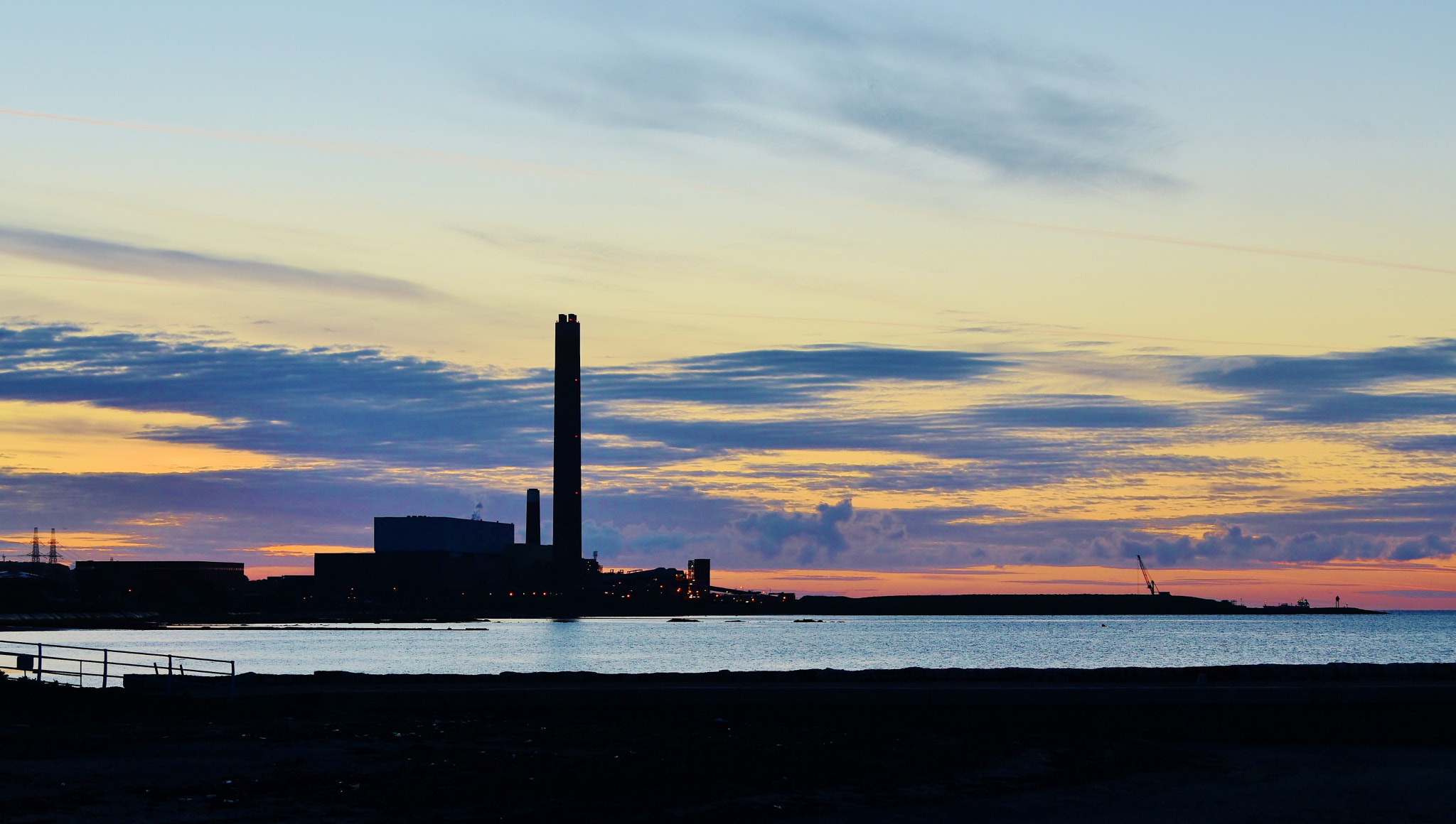 Nikon D5500 sample photo. Power station sunrise photography
