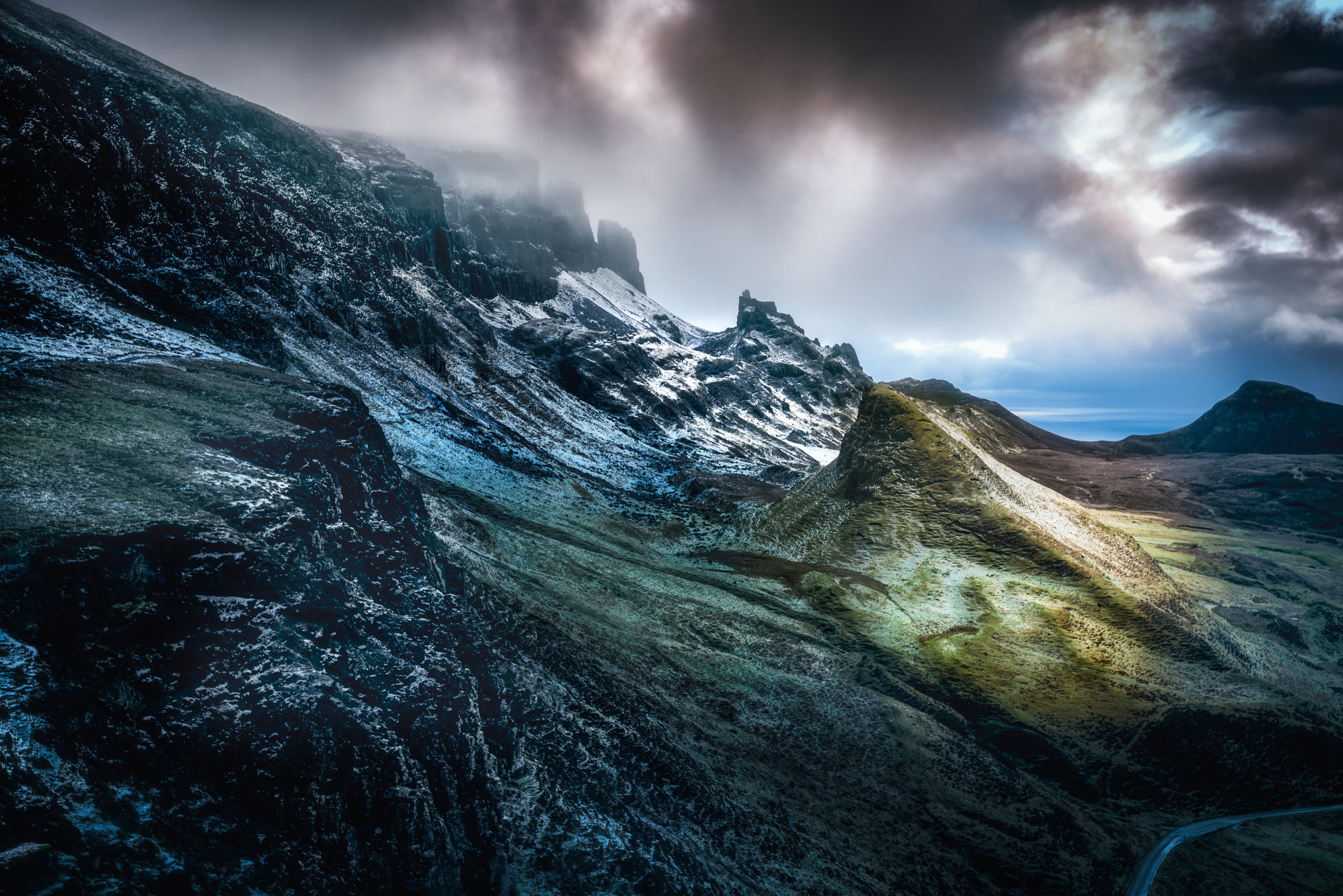 Nikon D810 + Nikon AF-S Nikkor 16-35mm F4G ED VR sample photo. Quiraing, skye photography