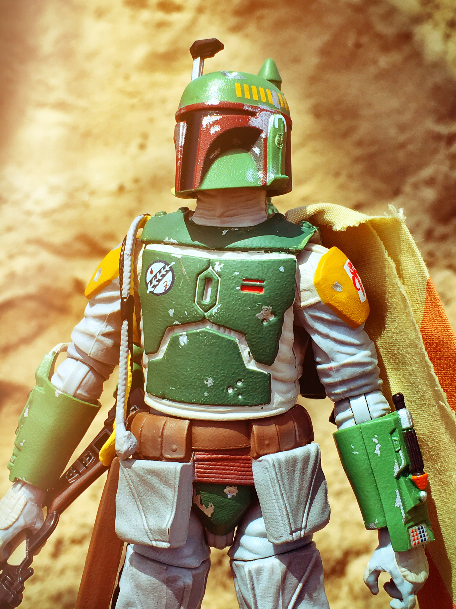 Apple iPhone8,2 sample photo. Boba fett. applied some filters on this one; film and light leaks. photography