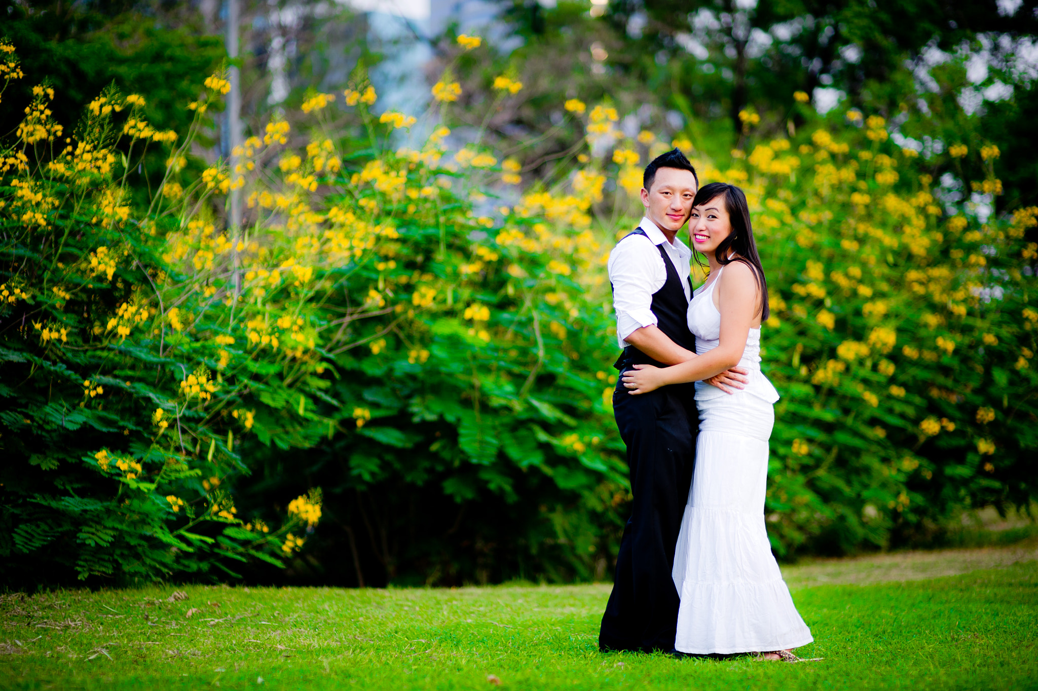 Nikon D3S + Sigma 85mm F1.4 EX DG HSM sample photo. Bangkok engagement session photography