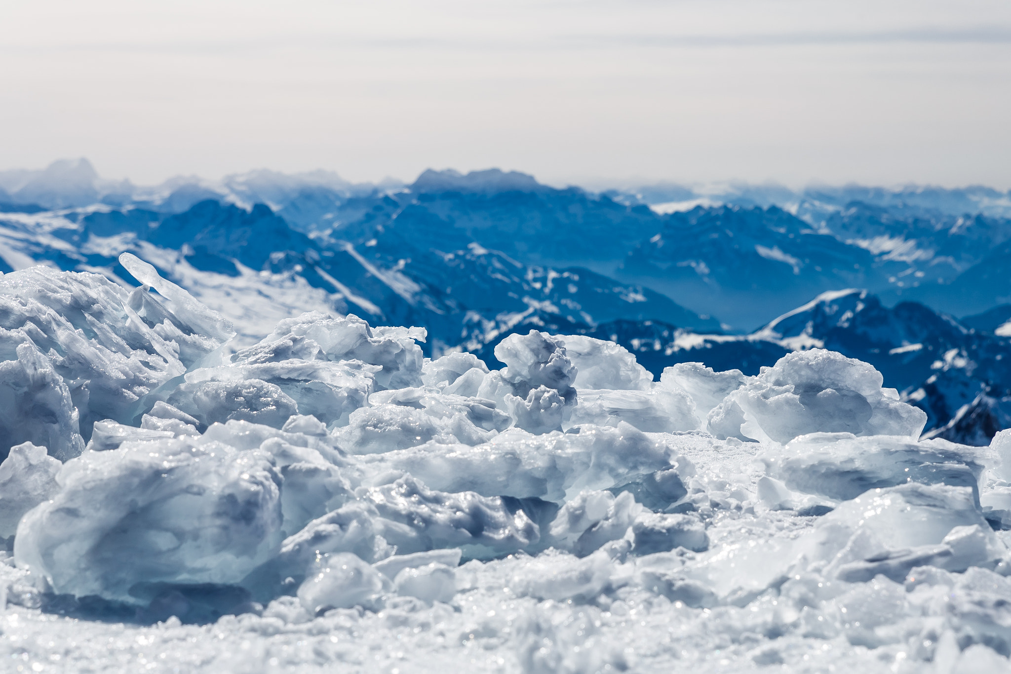 Sigma 24-70mm F2.8 EX DG Macro sample photo. View to the swiss mountains from the säntis photography