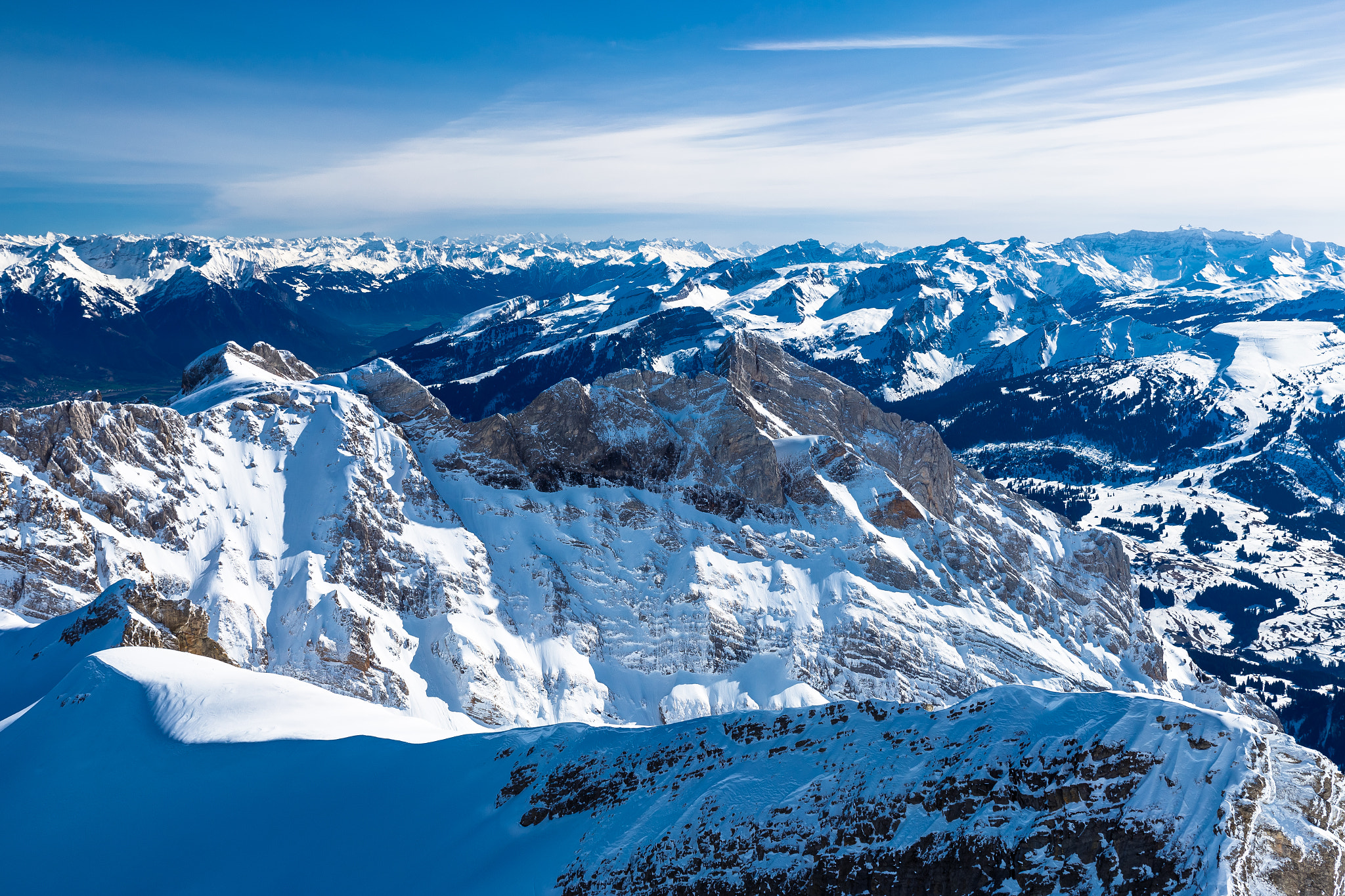 Canon EOS 6D sample photo. View to the swiss mountains from the säntis photography
