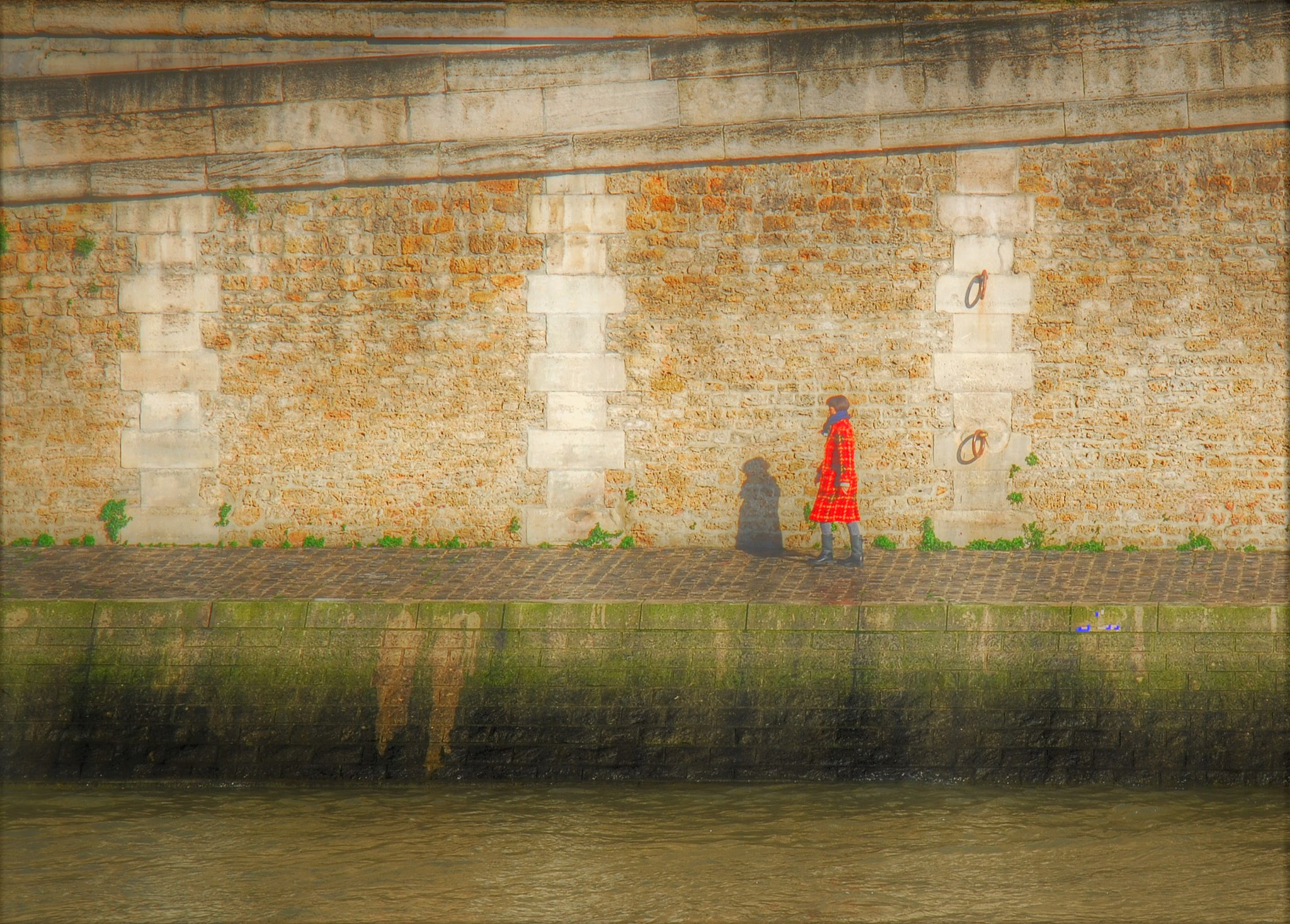 Nikon D200 sample photo. Woman in red coat photography