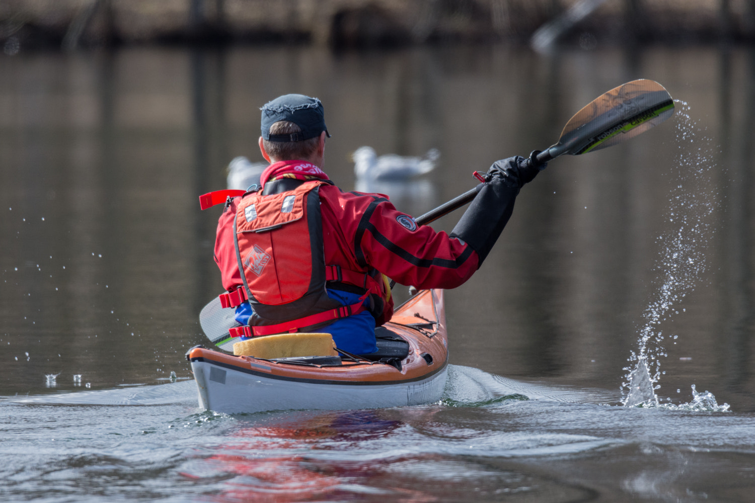 Sigma 50mm F2.8 EX DG Macro sample photo. Man kayaking photography