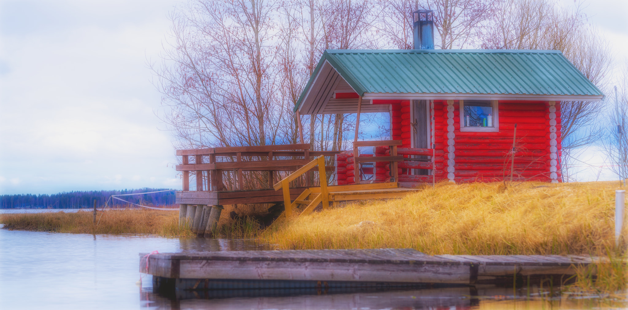 Pentax K-1 sample photo. Lake house photography