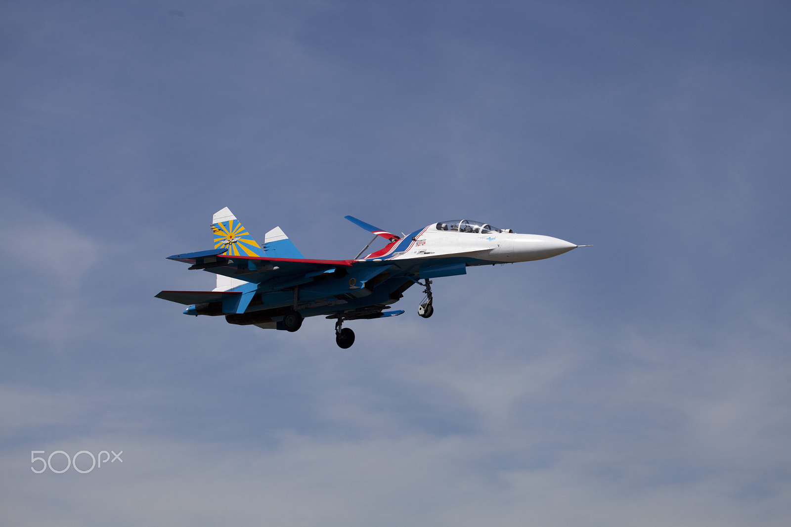 Canon EOS 5D Mark II sample photo. Su-27 airplane of the aerobatic team russian knights photography