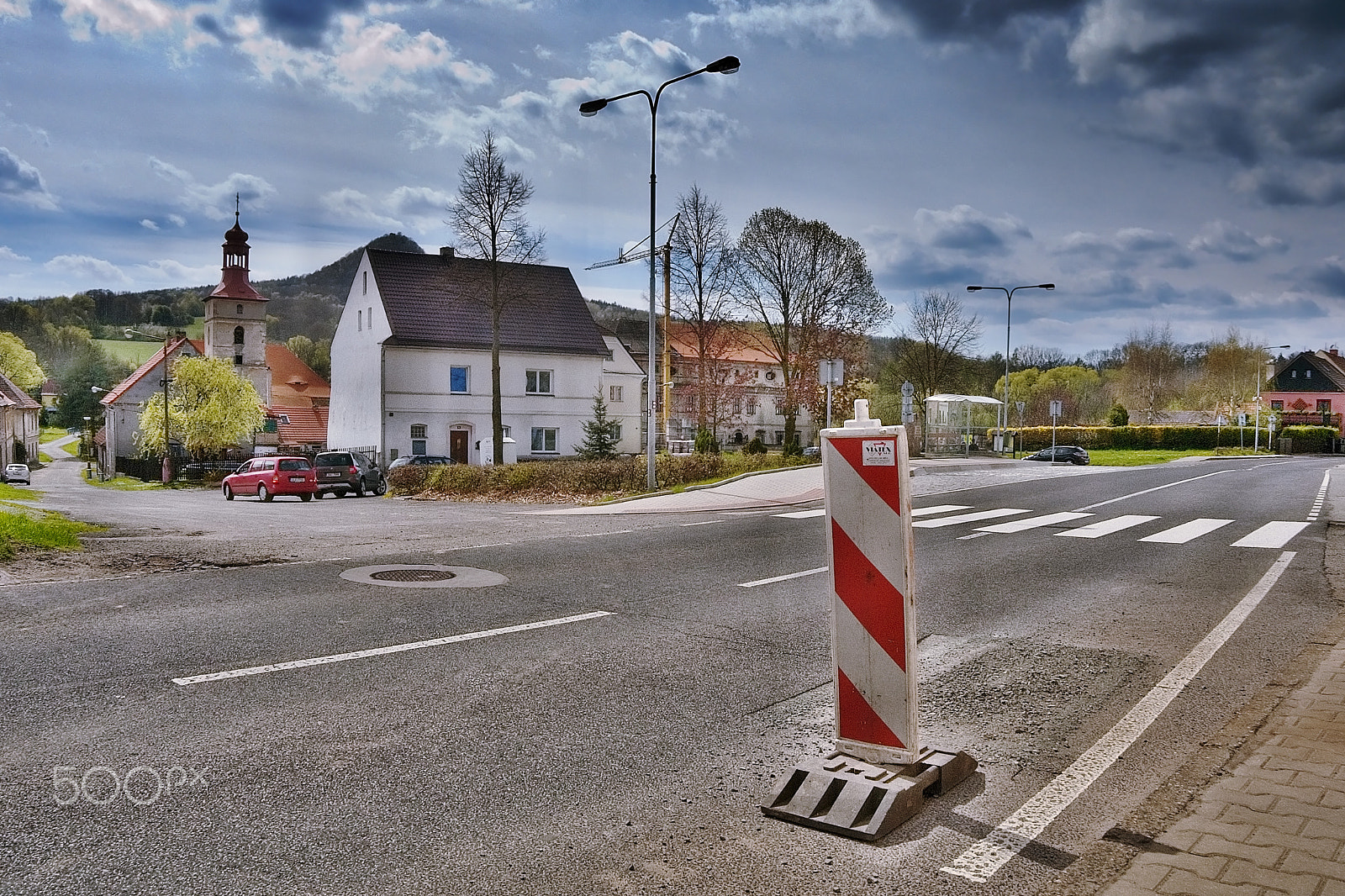 Nikon Coolpix P6000 sample photo. Stvolinky, machuv kraj, czech republic - april 14, 2017: route 15 with traffic sign leading... photography