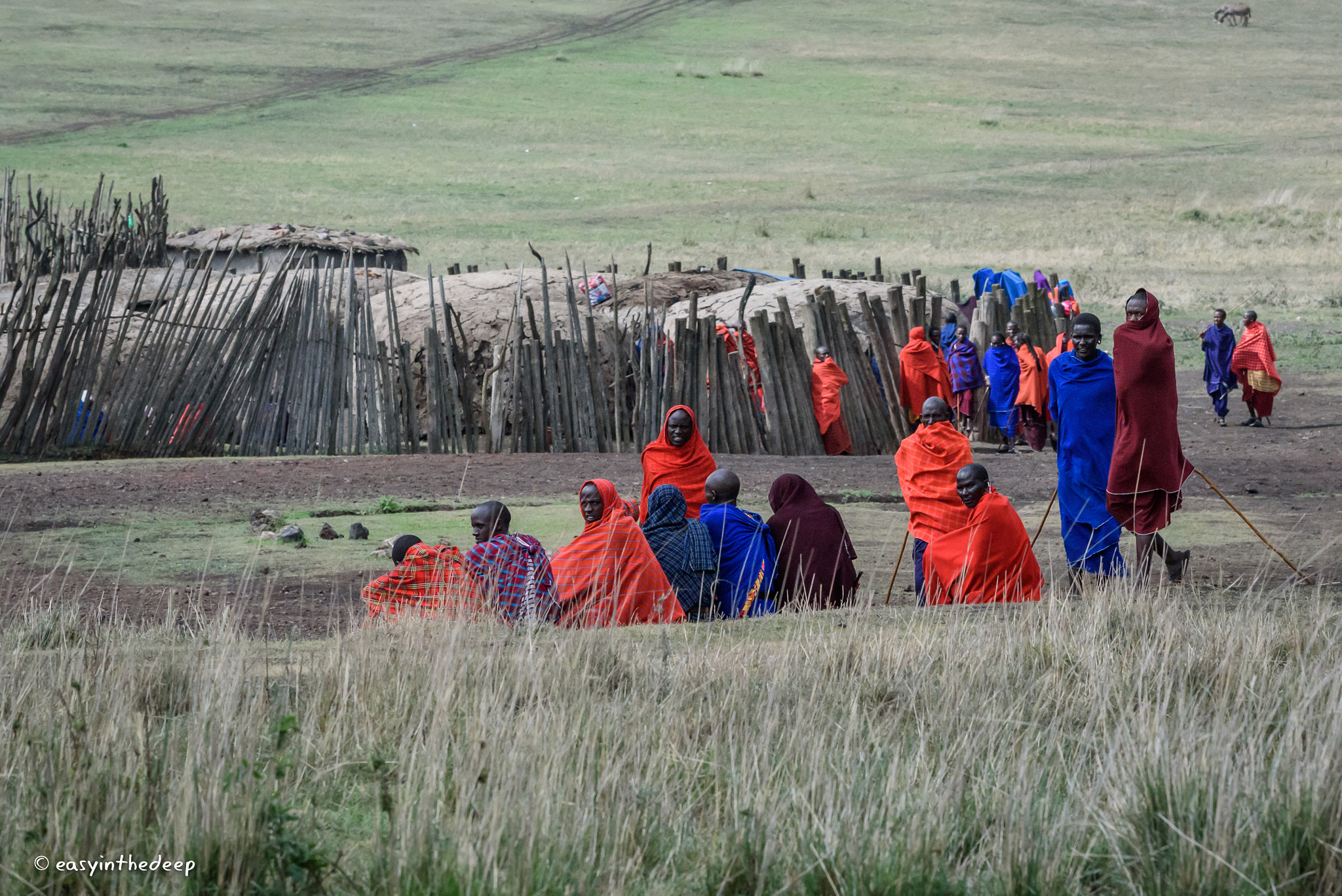 Nikon D750 + Nikon AF-S Nikkor 70-200mm F4G ED VR sample photo. Masai settlement near ngorongoro. photography