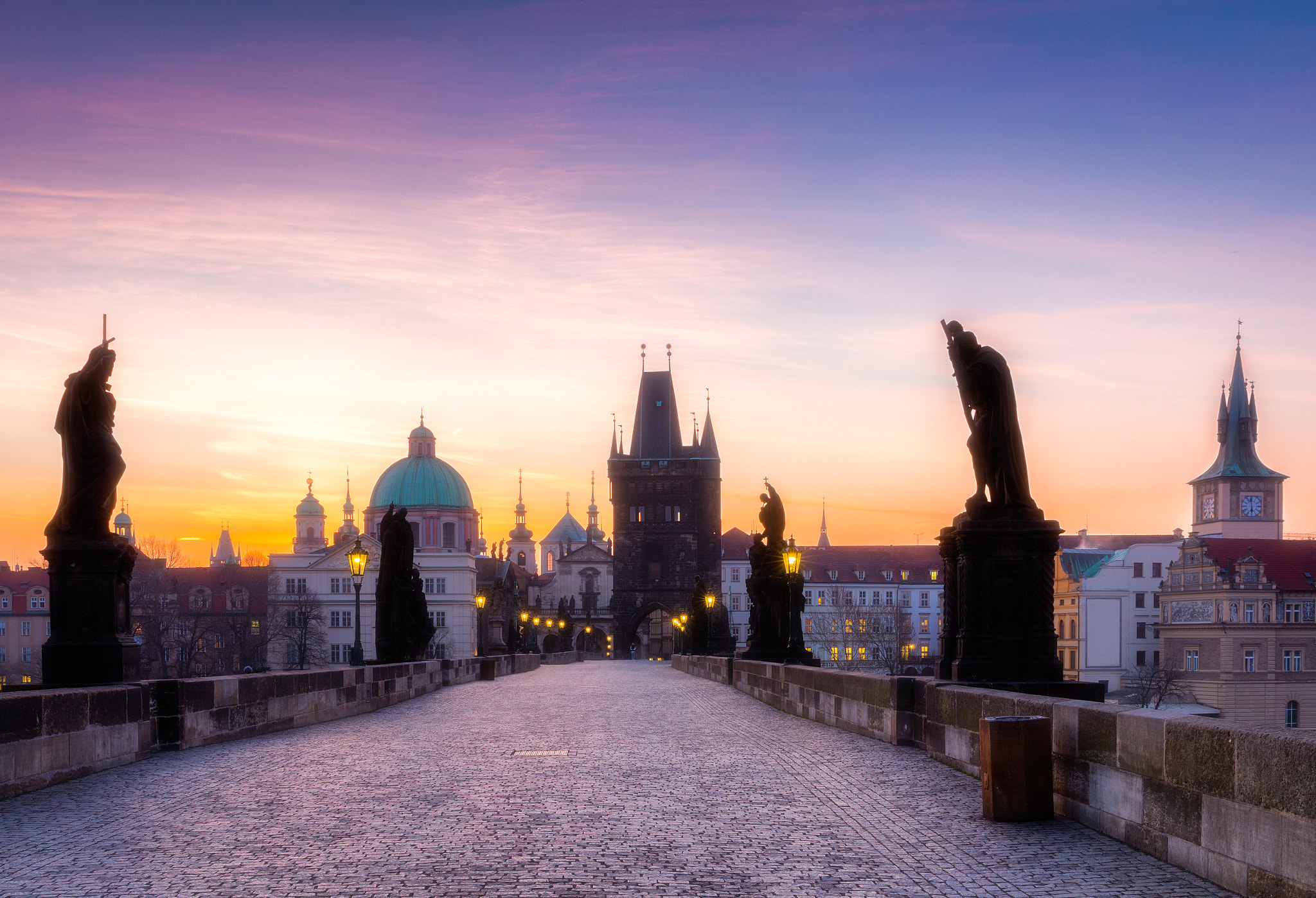 Canon EF 24-70mm F2.8L II USM sample photo. Charles bridge at sunrise photography