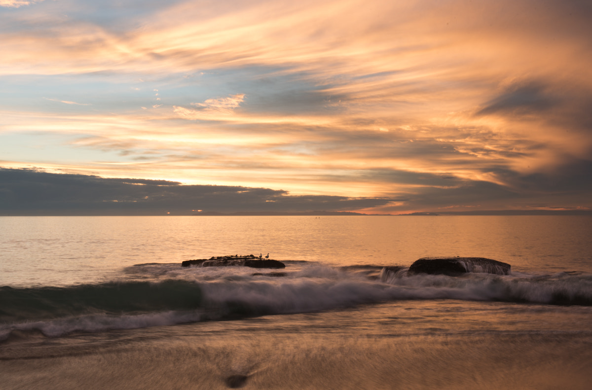 Nikon AF-S Nikkor 24-70mm F2.8G ED sample photo. Flow - sunset view at victoria beach, laguna beach, california photography