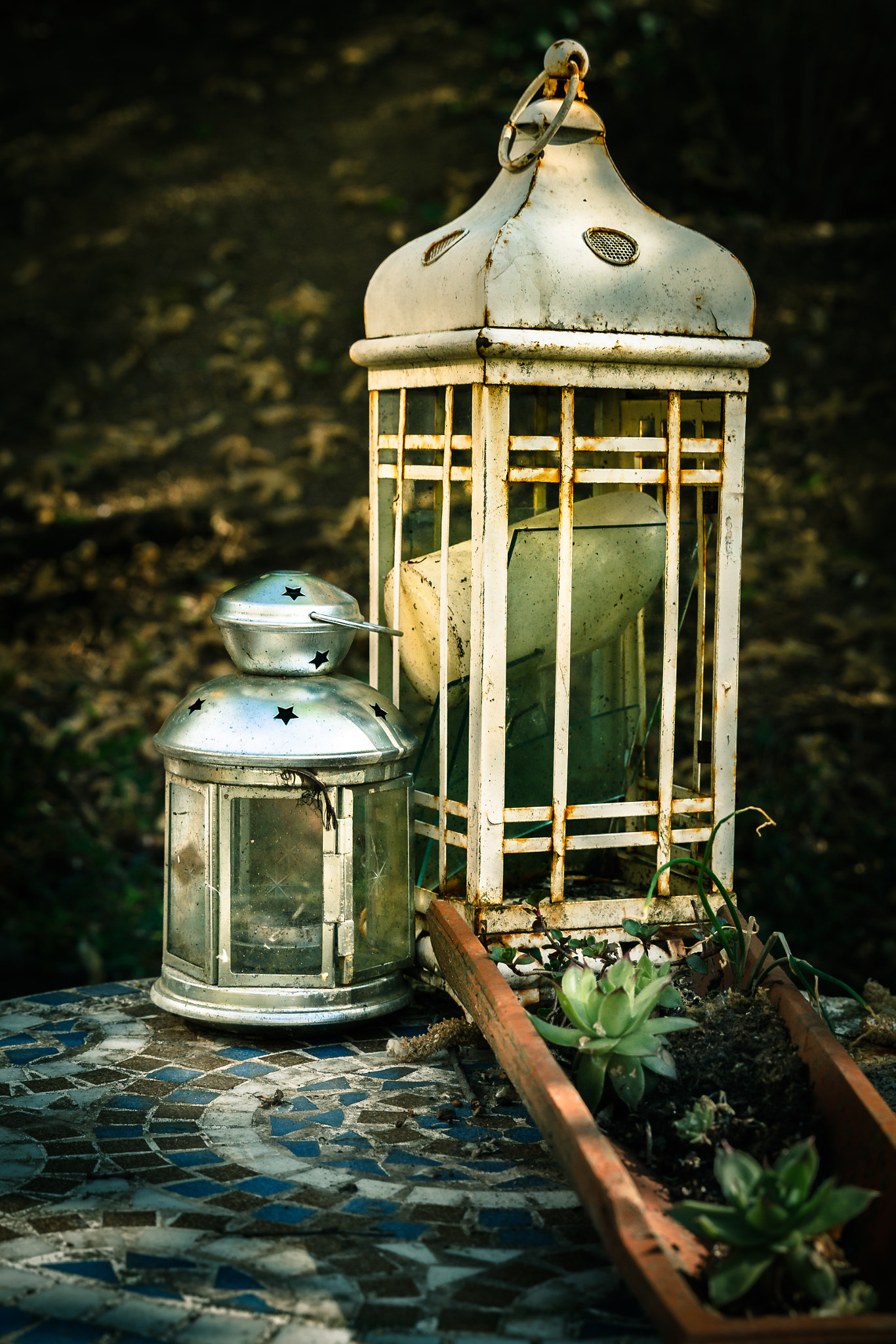 Canon EF 24-70mm F2.8L II USM sample photo. Alte garten laternen / old garden laterns photography