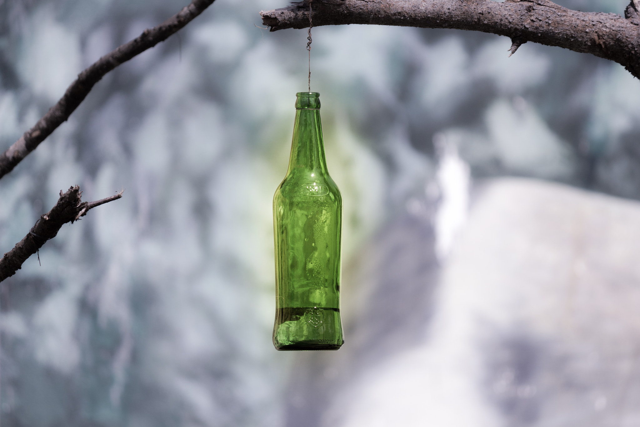 Canon EF-S 55-250mm F4-5.6 IS II sample photo. Hanging bottle photography