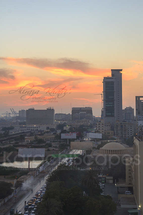 Canon EOS 60D sample photo. Karachiscape - mcb building aerial view photography