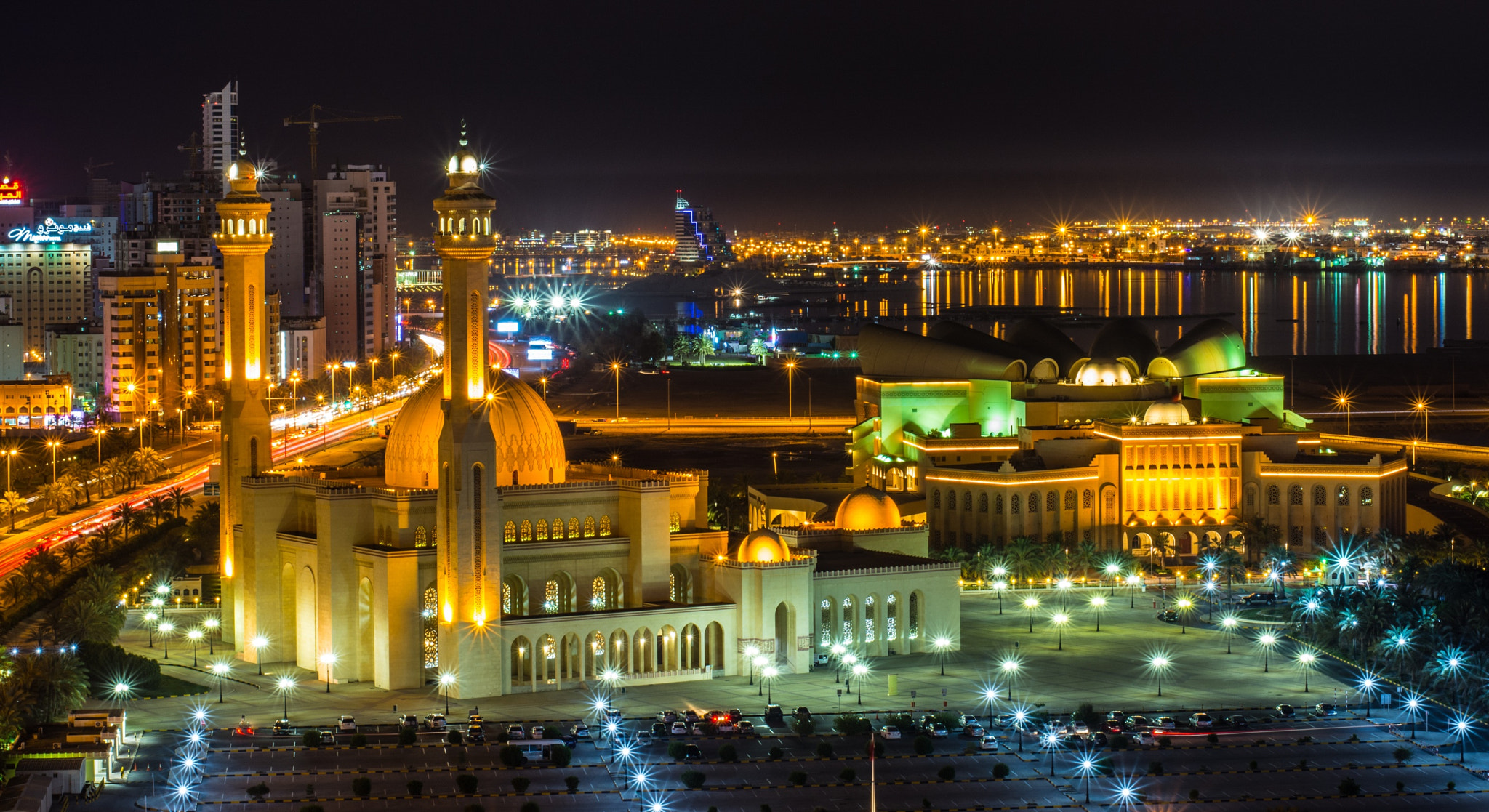 Nikon D7100 + Nikon AF-S Nikkor 50mm F1.8G sample photo. Al fateh grand mosque, bahrain photography