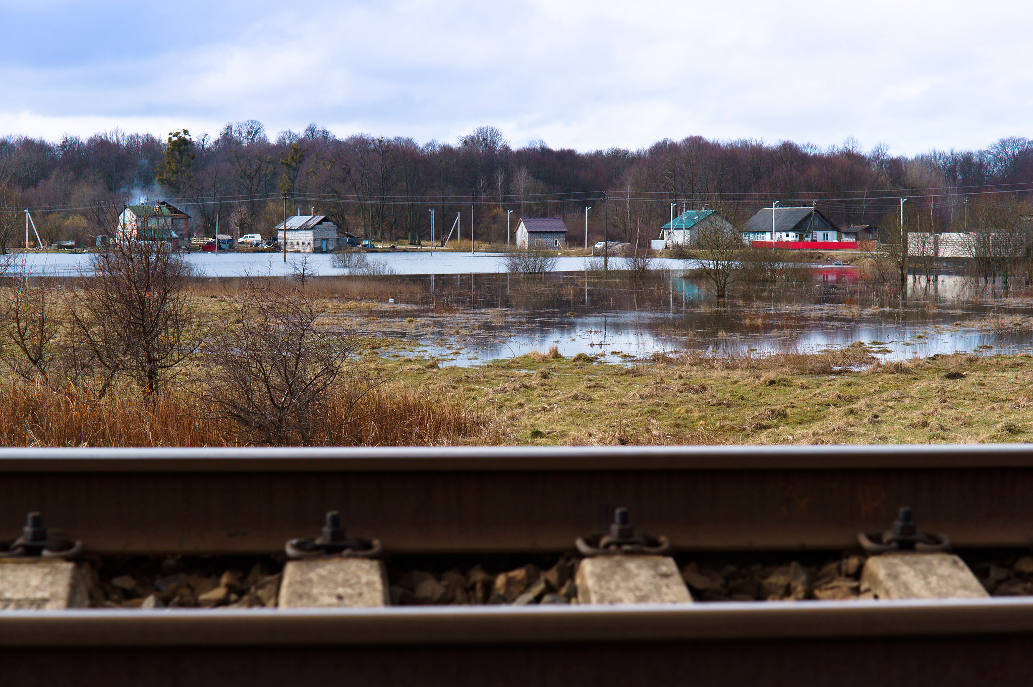railway, railroad, transportation, station, track, mound