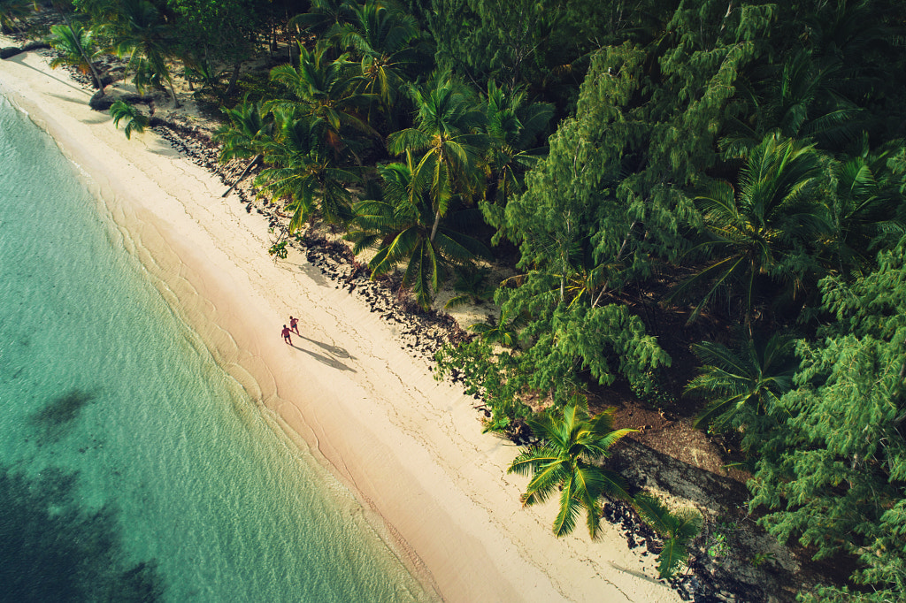 Aerial view of tropical beach, Dominican Republic by Valentin Valkov on 500px.com