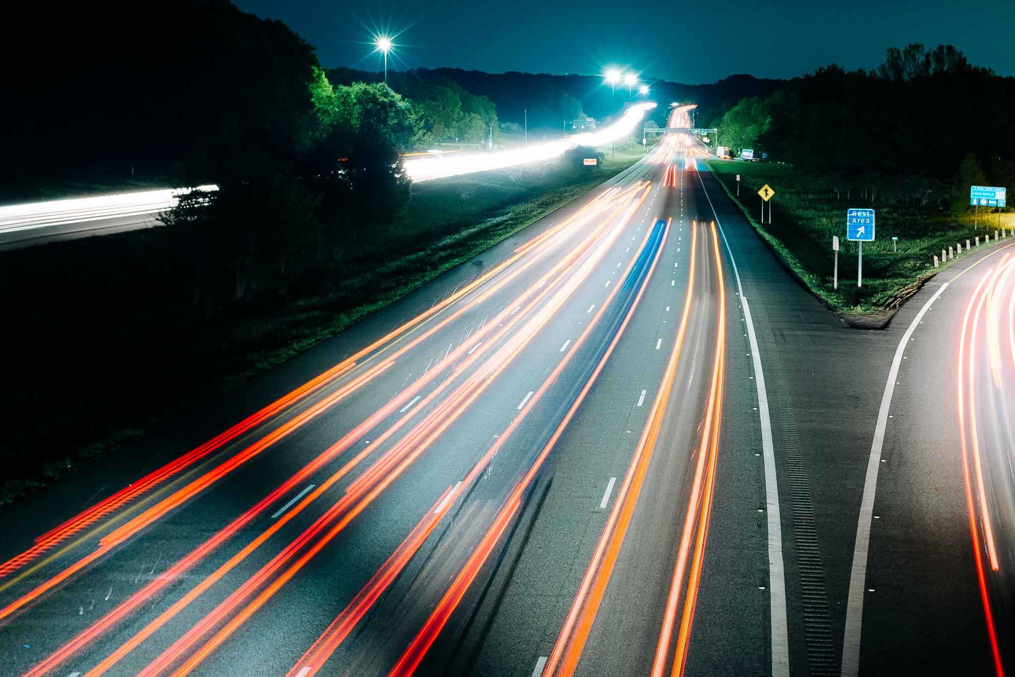 Highway in the night