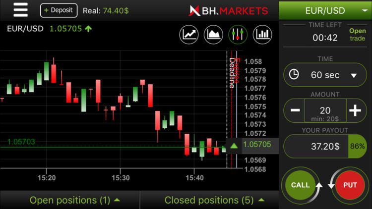 BH Markets - Trade binary options fast and easy