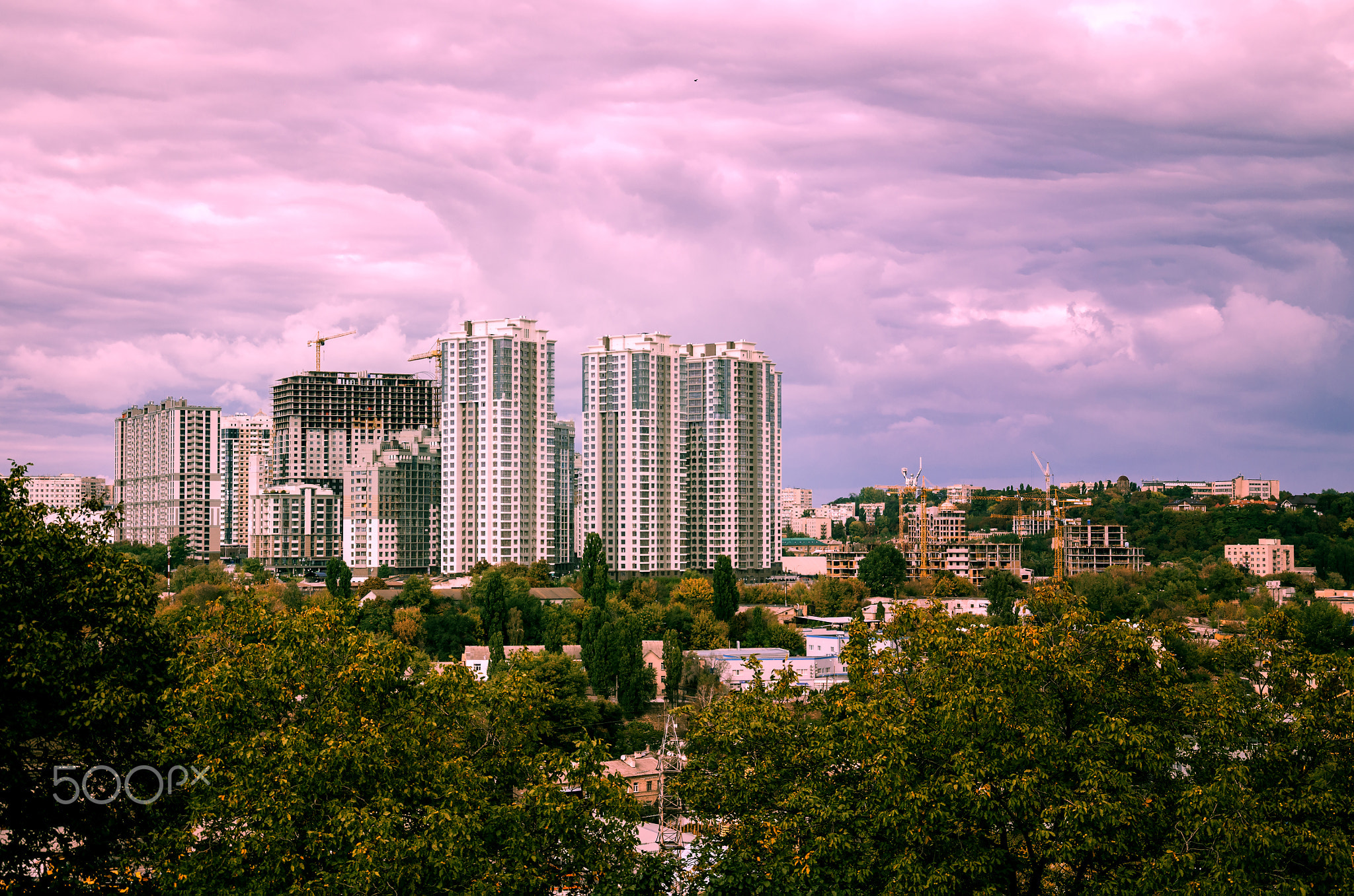 modern architecture of a big city