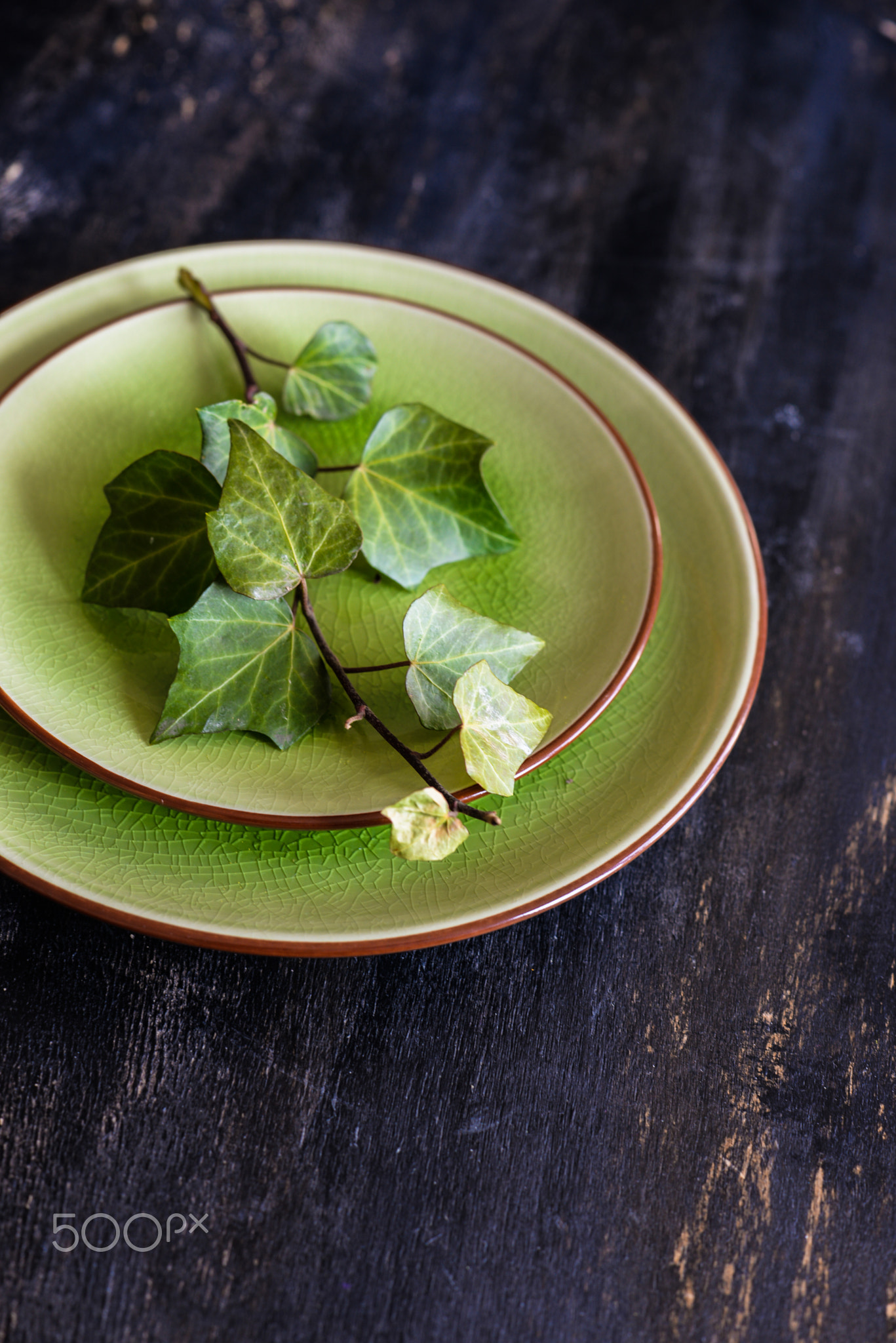 Table setting with wild grape