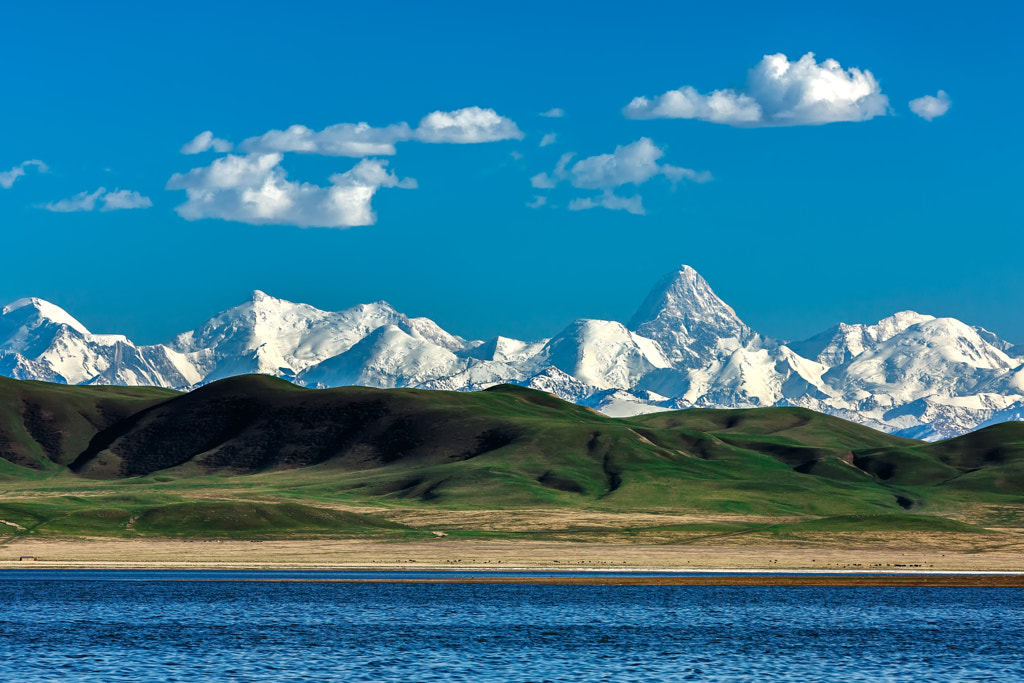 Peak Khan Tengri, view from Tuzkol Lake by Alexander Bogdanov on 500px.com