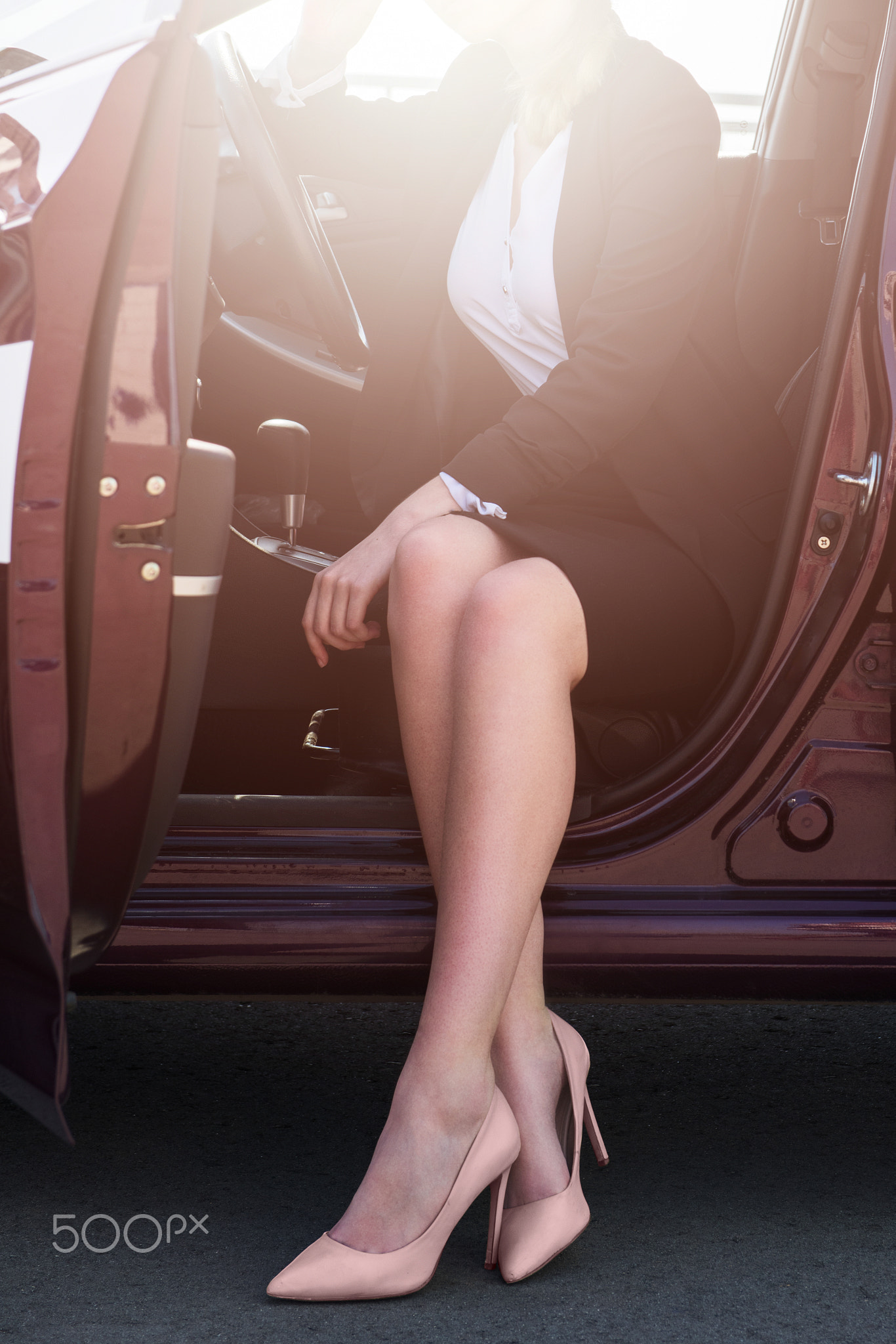 Woman in a car