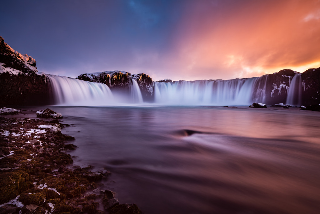 Godafoss Sunset by Terry Cluley on 500px.com