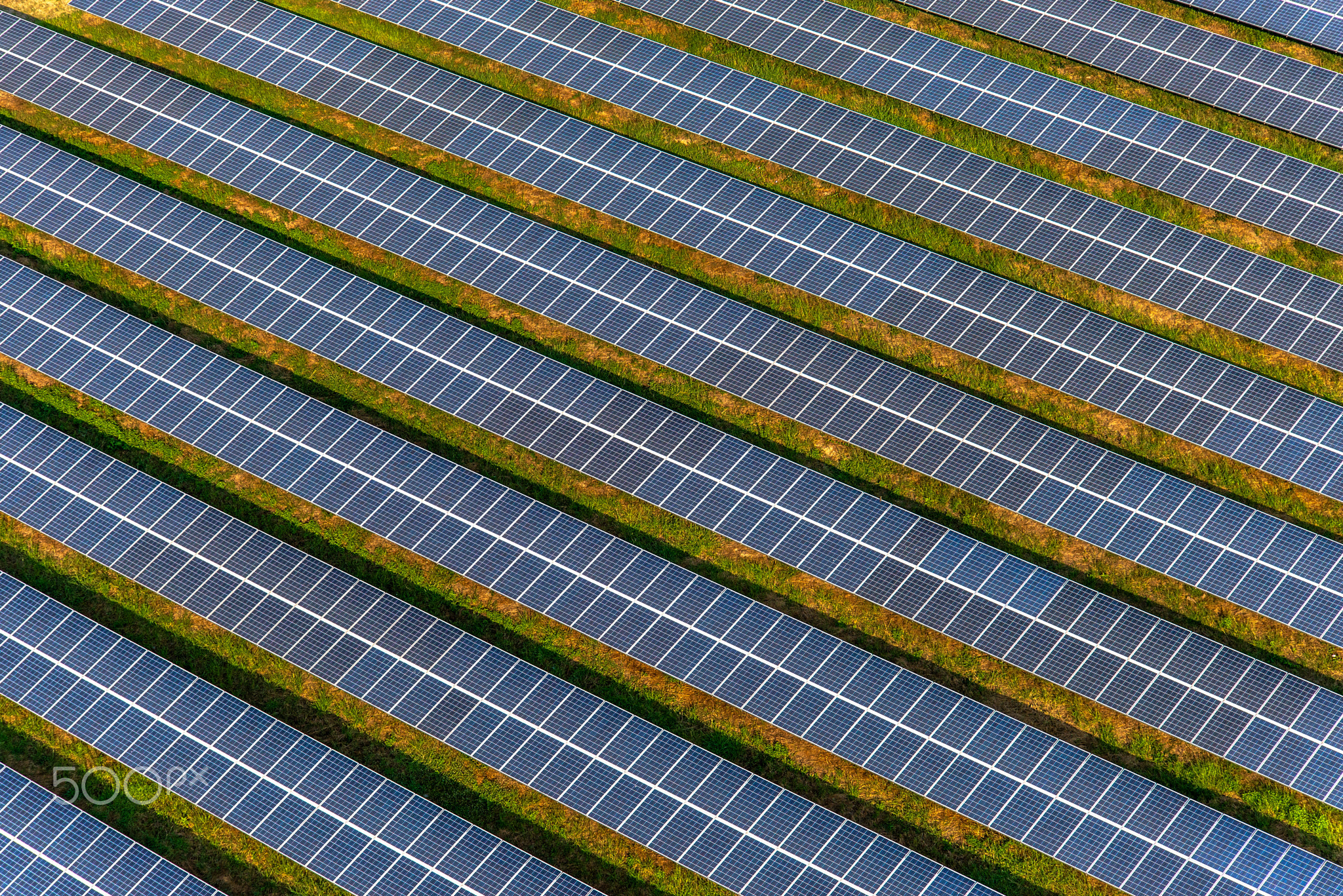 Solar farm, solar panels in Thailand