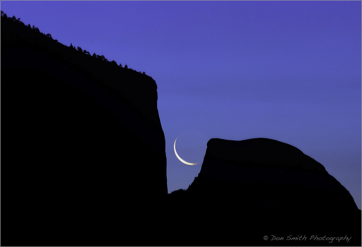 Crescent Moon Between El Capitan and Half Dome by Don Smith / 500px