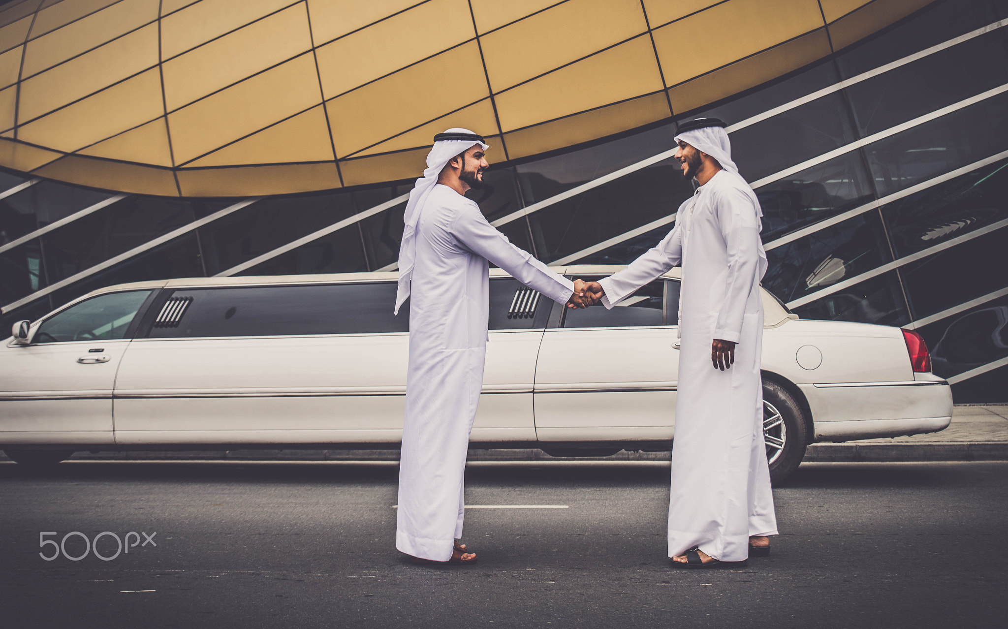 Arabian men in the Emirates