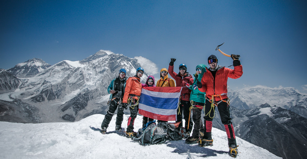 Climbing Attempt at Lobuche Peak by Aey Saowalak on 500px.com