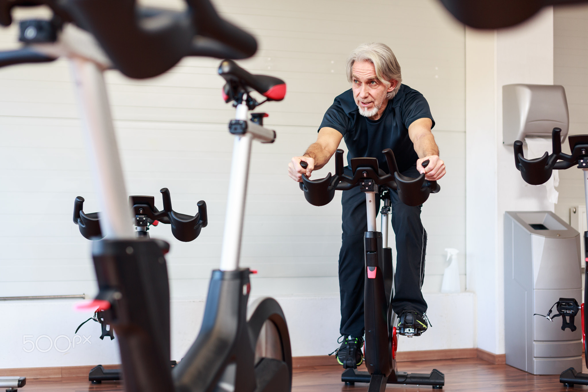 Senior Caucasian Man Working Out