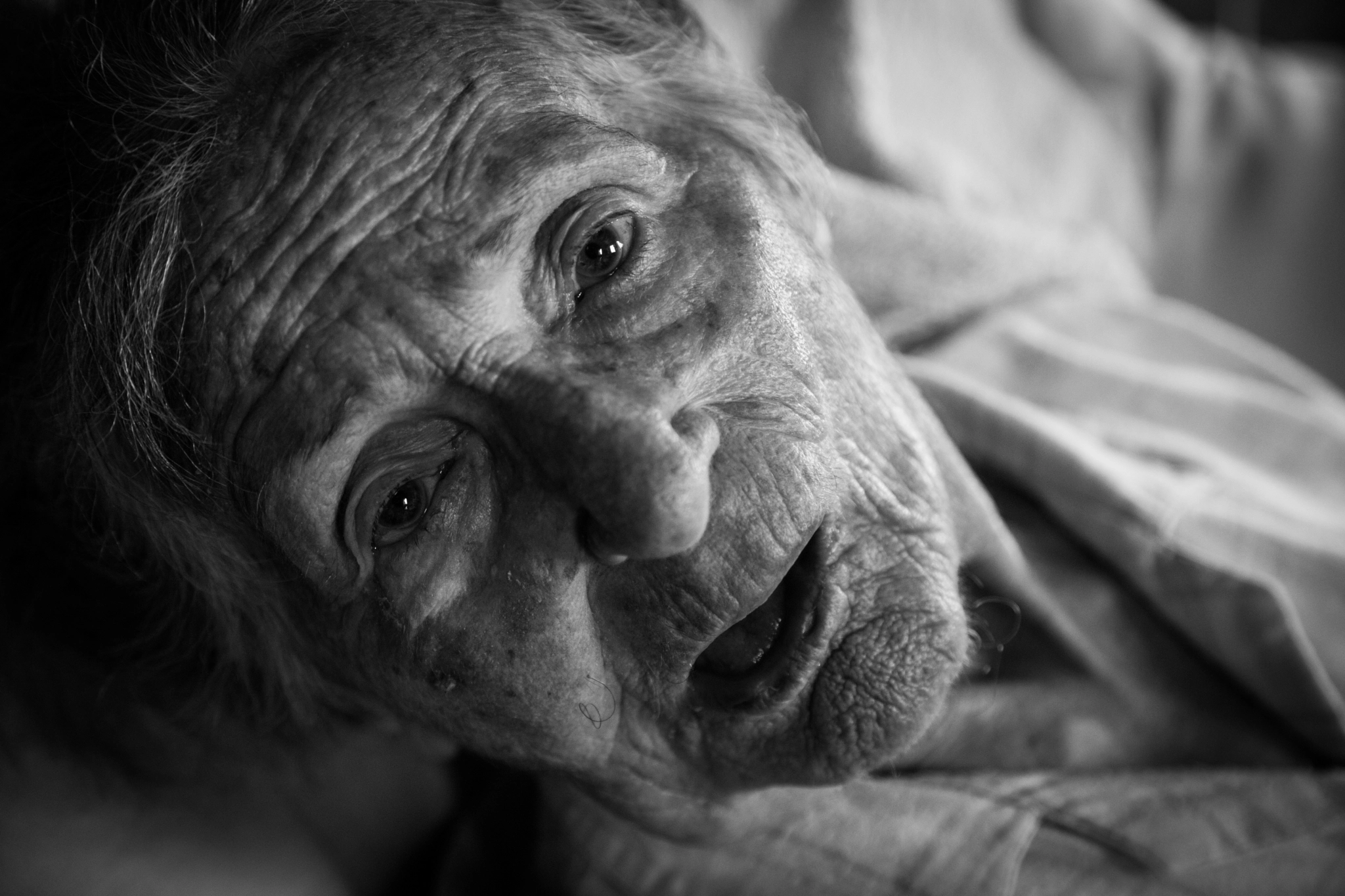 Elderly Woman's Expressive Face | people photo by Albin Wildner