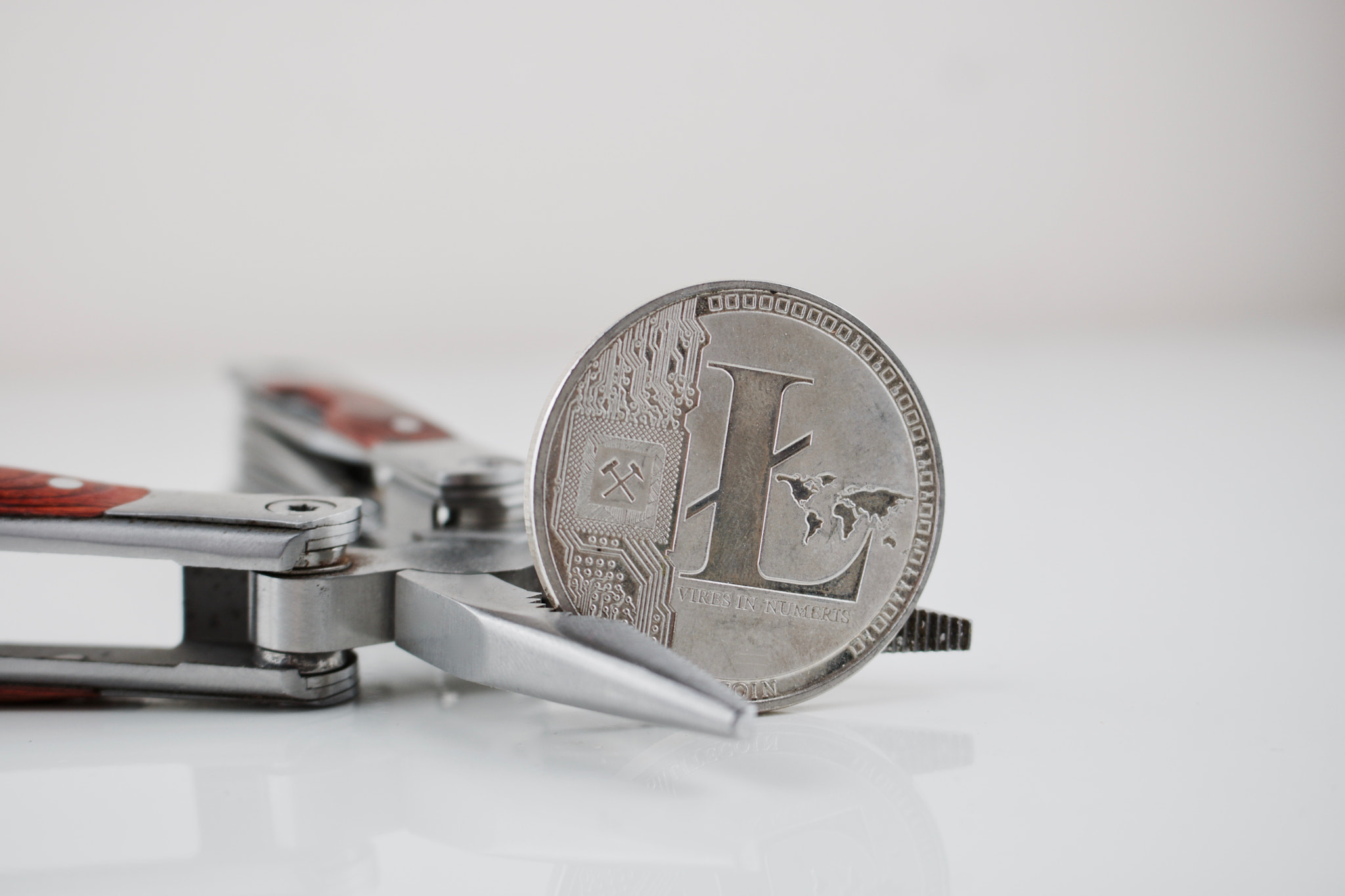 Silver Litecoin coin