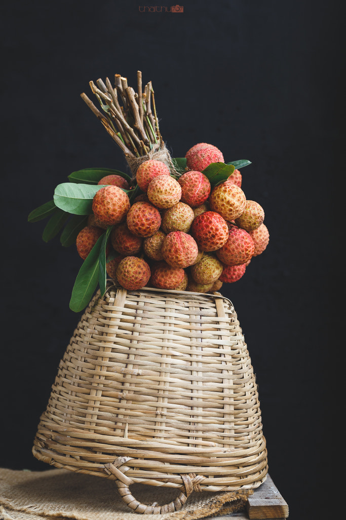 Fresh Lychees on the bamboo basket by Thai Thu on 500px.com
