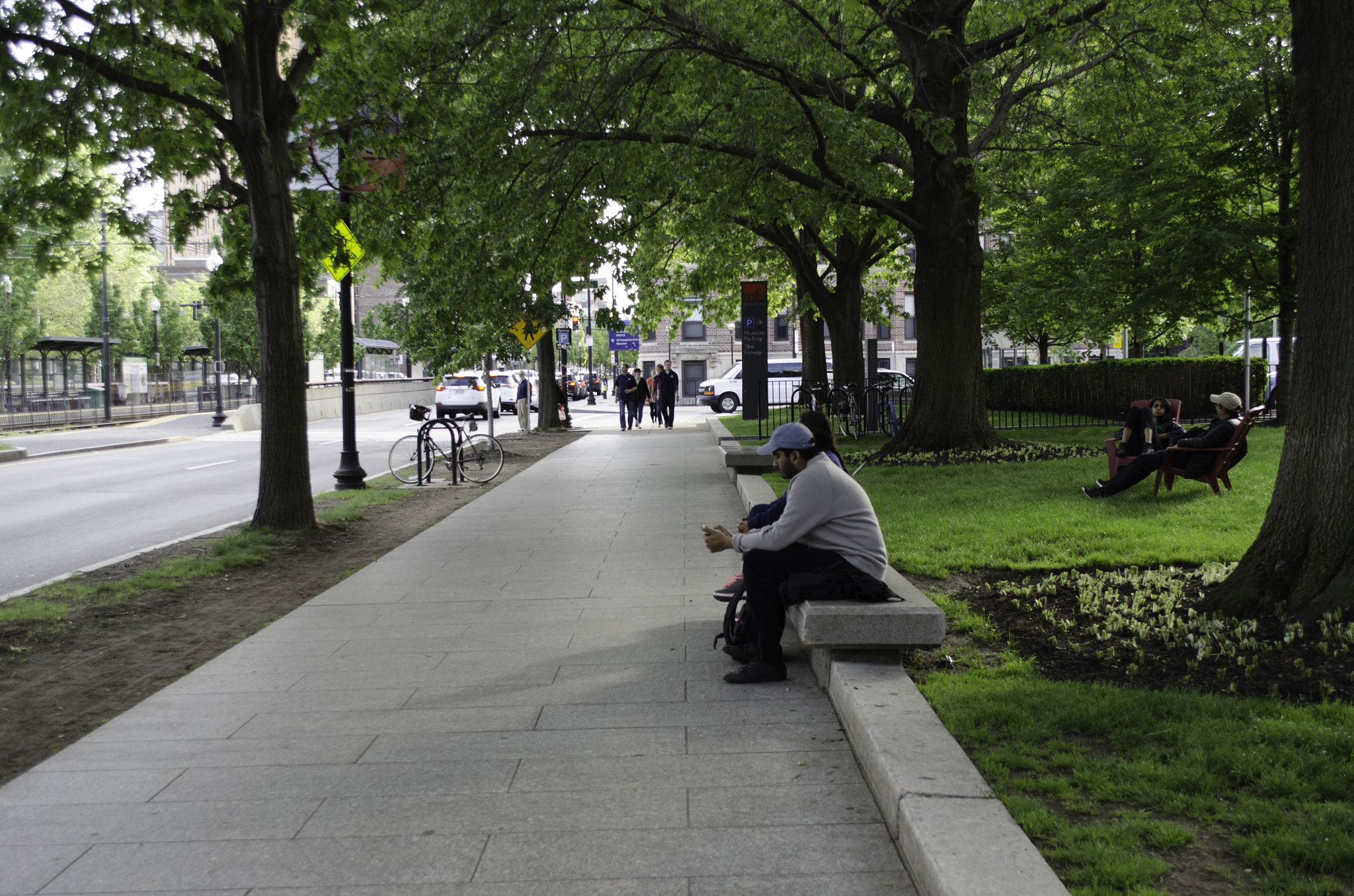 Street in front of a museum