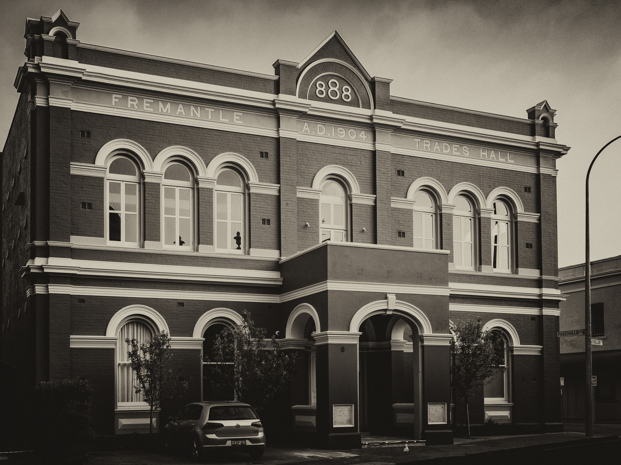 Fremantle Trades Hall [Frontage] - Dated Buildings and Cornerstones