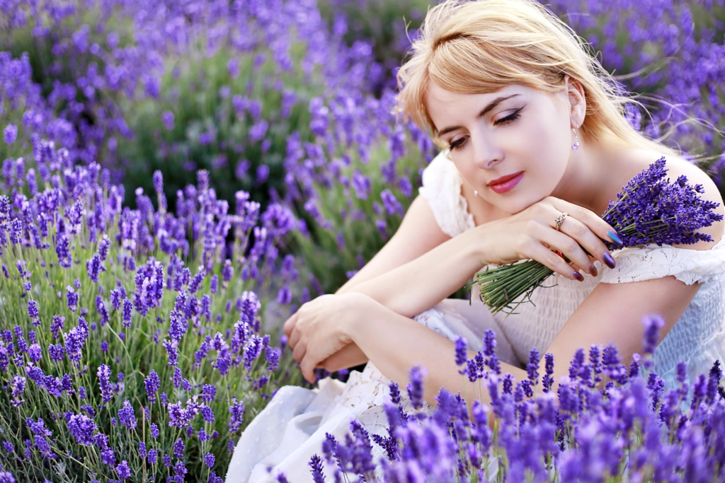 woman sitting at lavender field by Olena Zaskochenko on 500px.com
