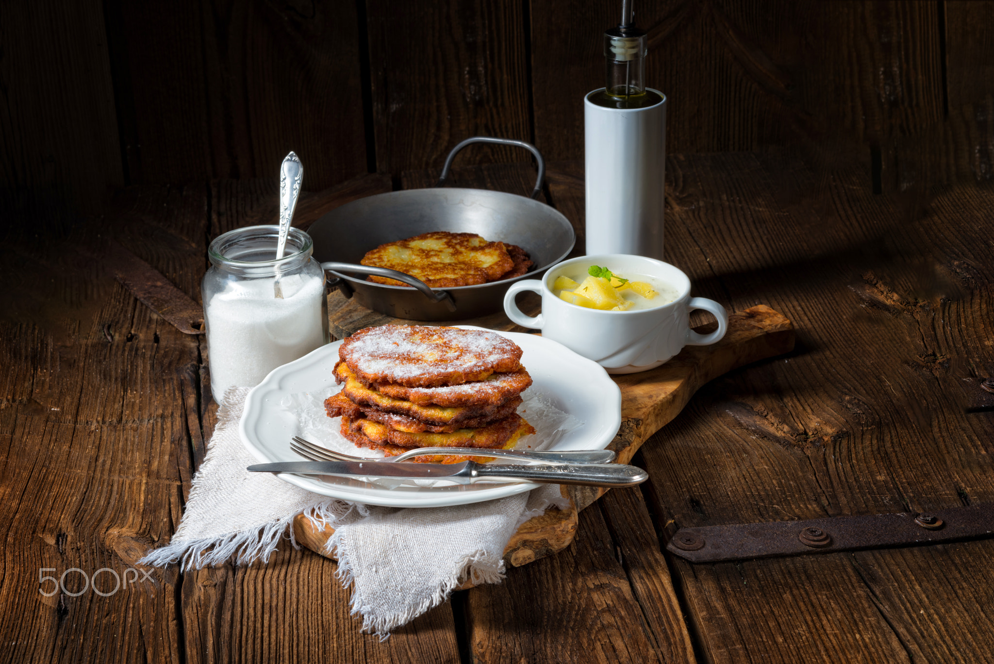 sweetened potato pancakes