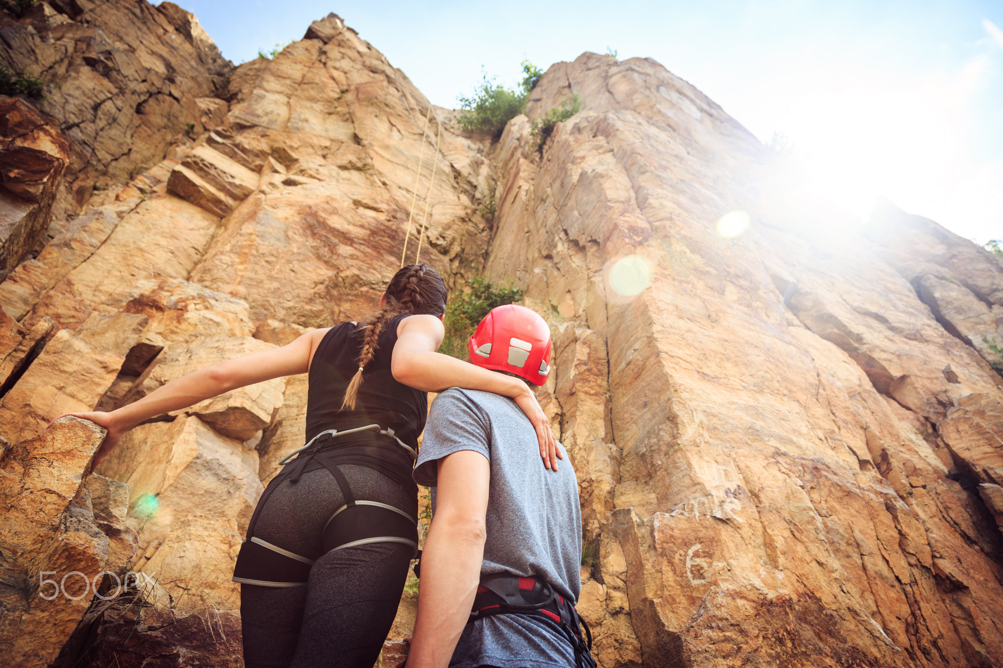 Young Climbers Rock Climbing