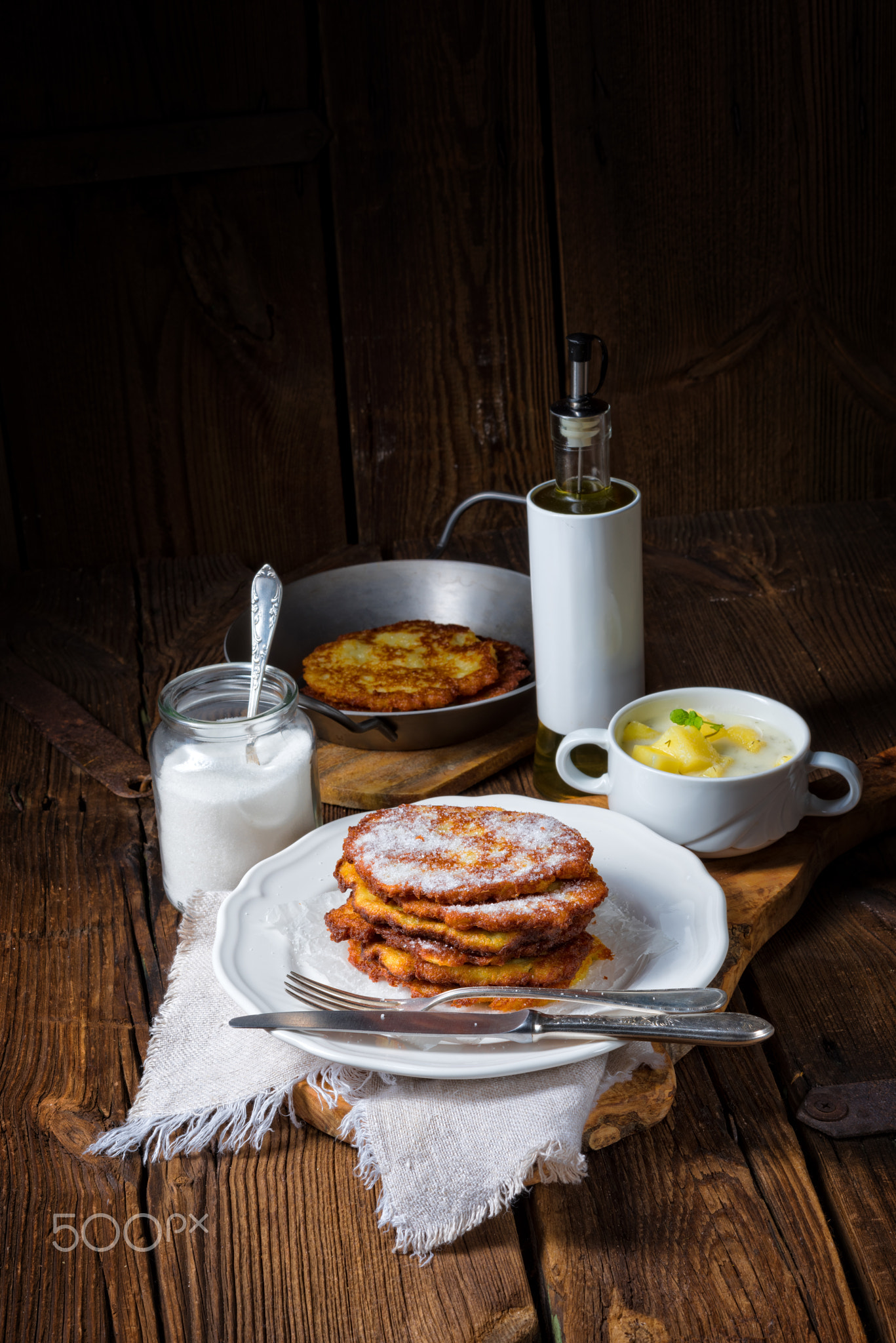 sweetened potato pancakes