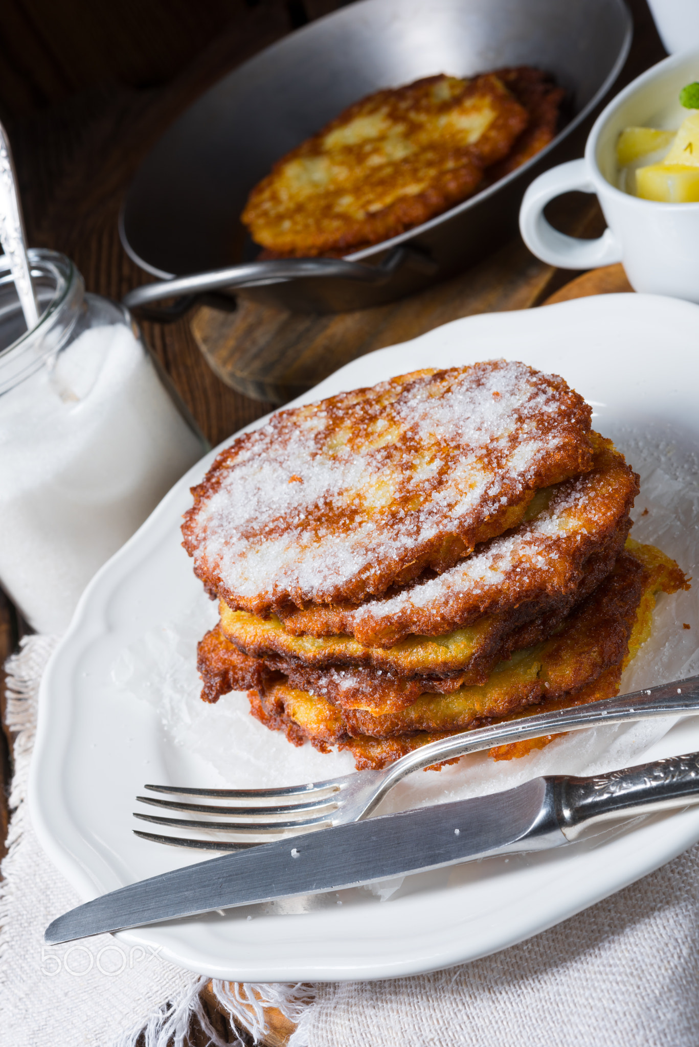 sweetened potato pancakes